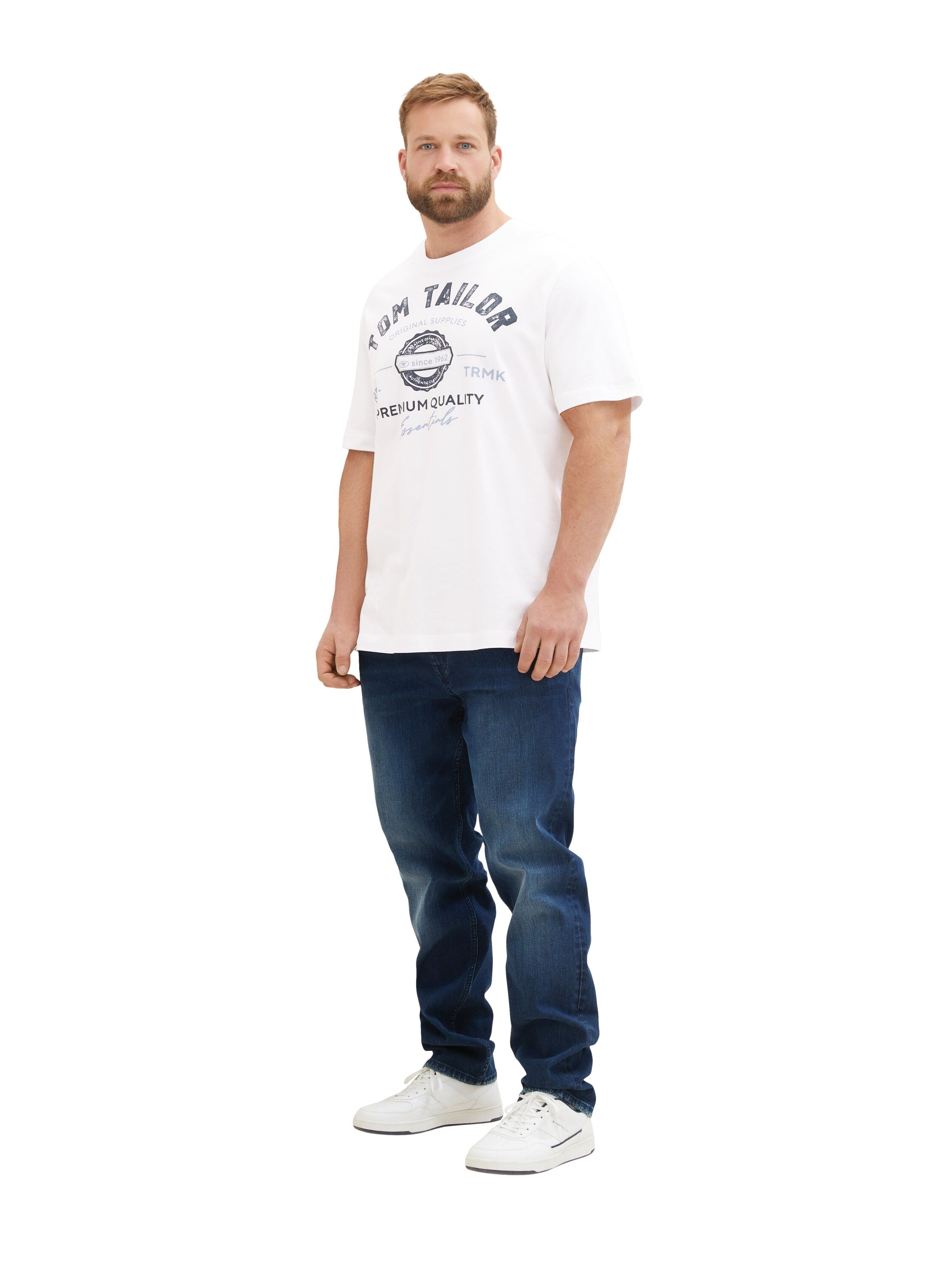 Tom Tailor Denim Logo T-Shirt Erwachsene kurzärmlig Rundhalsausschnitt