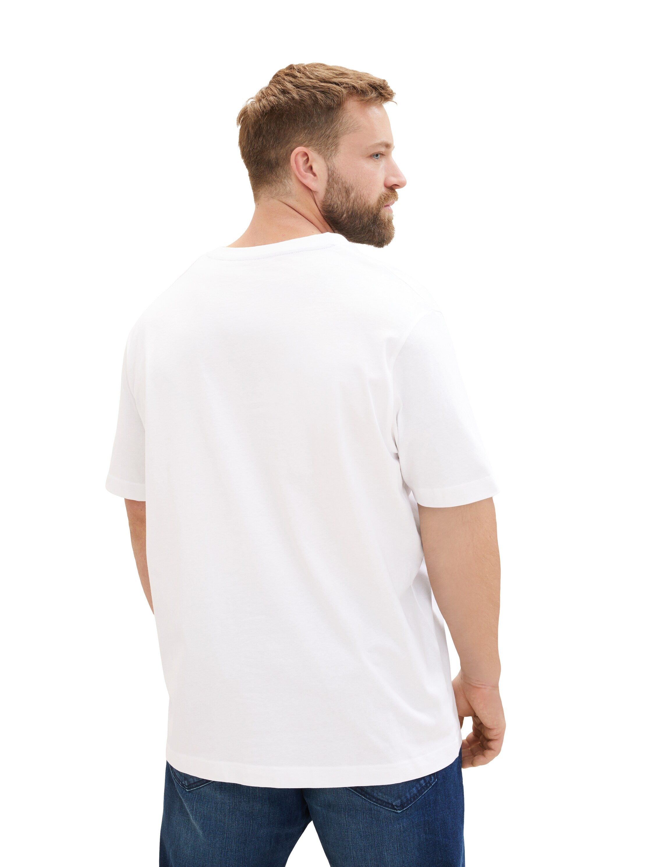 Tom Tailor Denim Logo T-Shirt Erwachsene kurzärmlig Rundhalsausschnitt