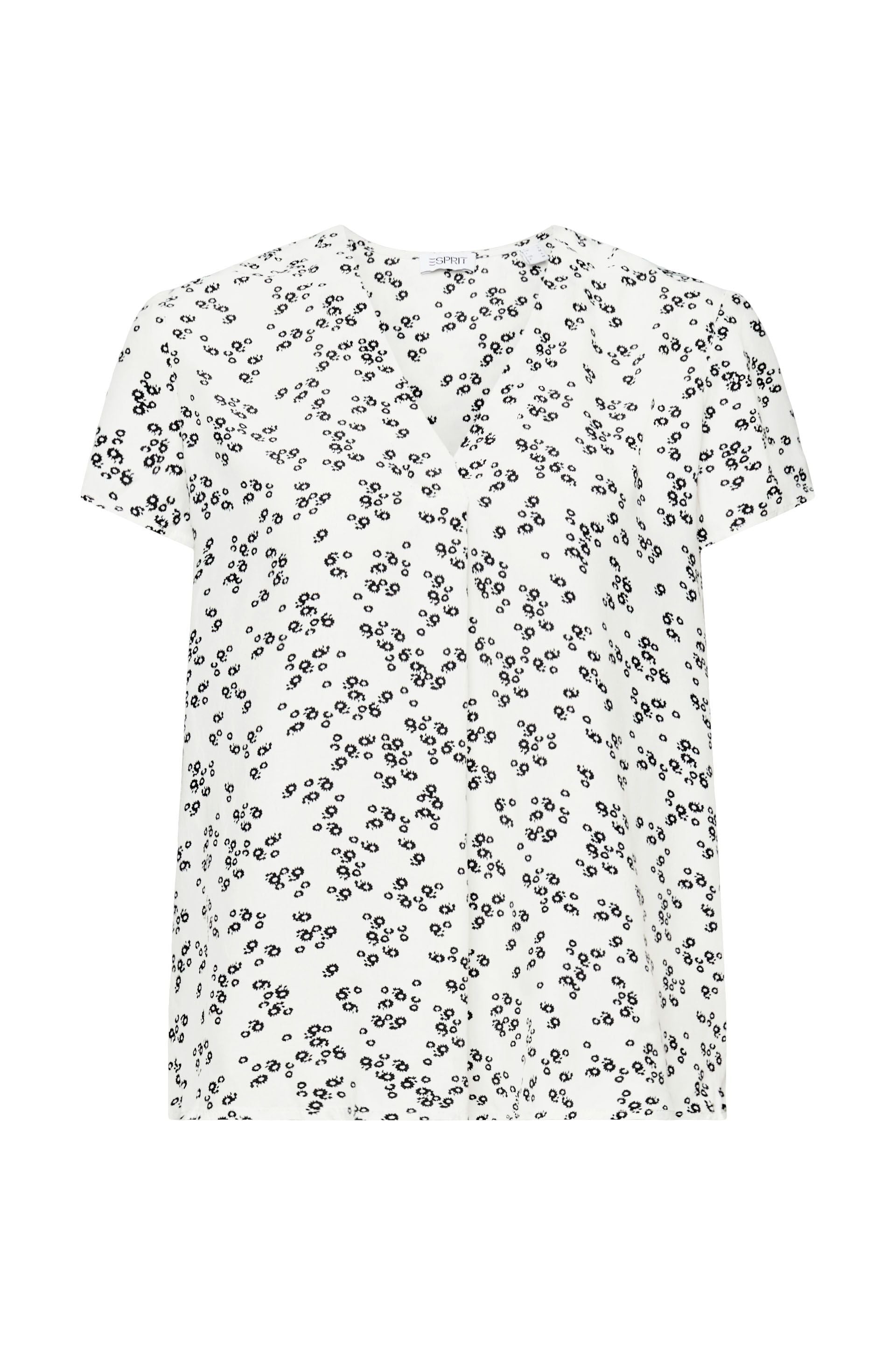 Esprit Allover-Print Bluse Damen Leicht und Knitterfrei