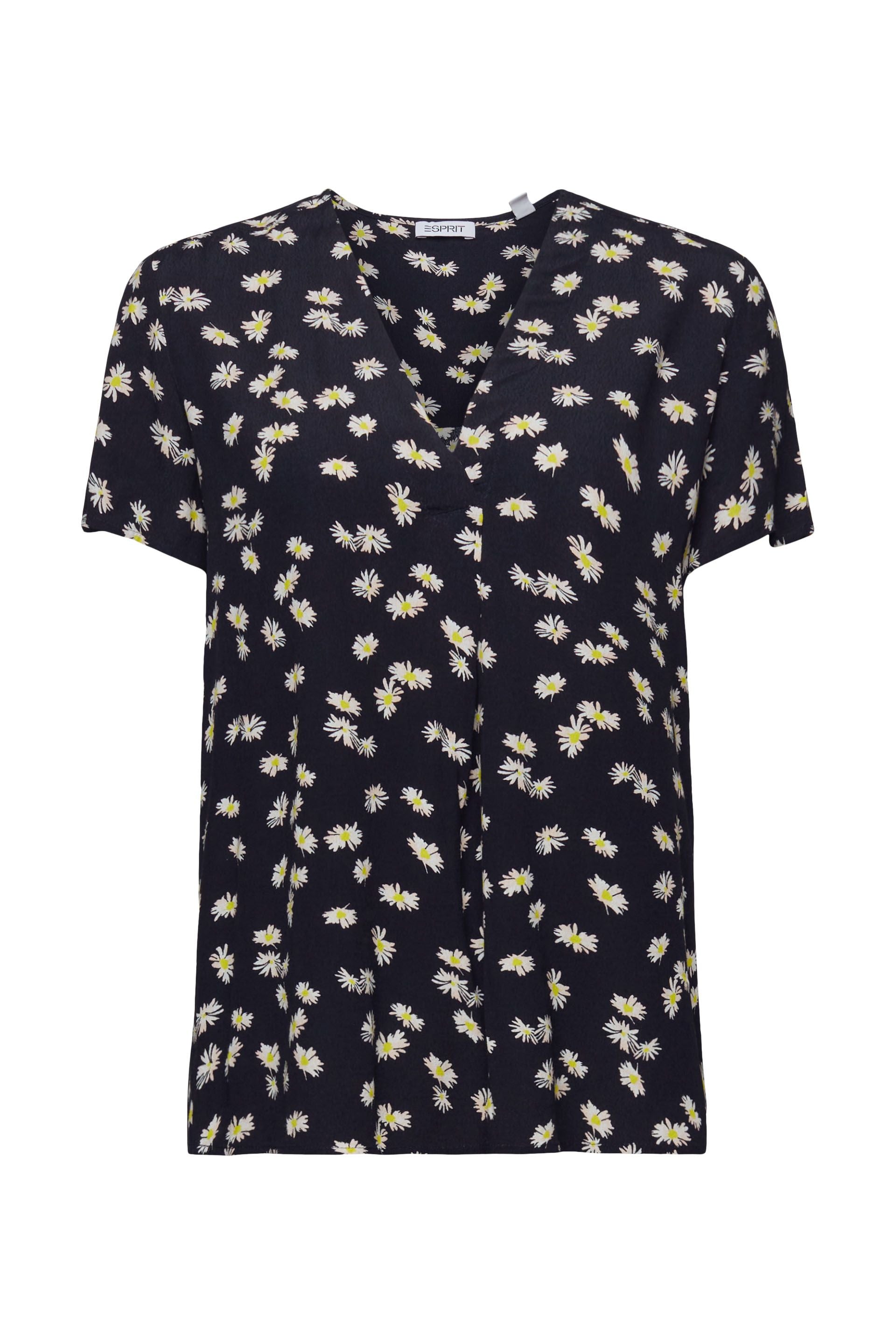 Esprit Allover-Print Bluse Damen Leicht und Knitterfrei