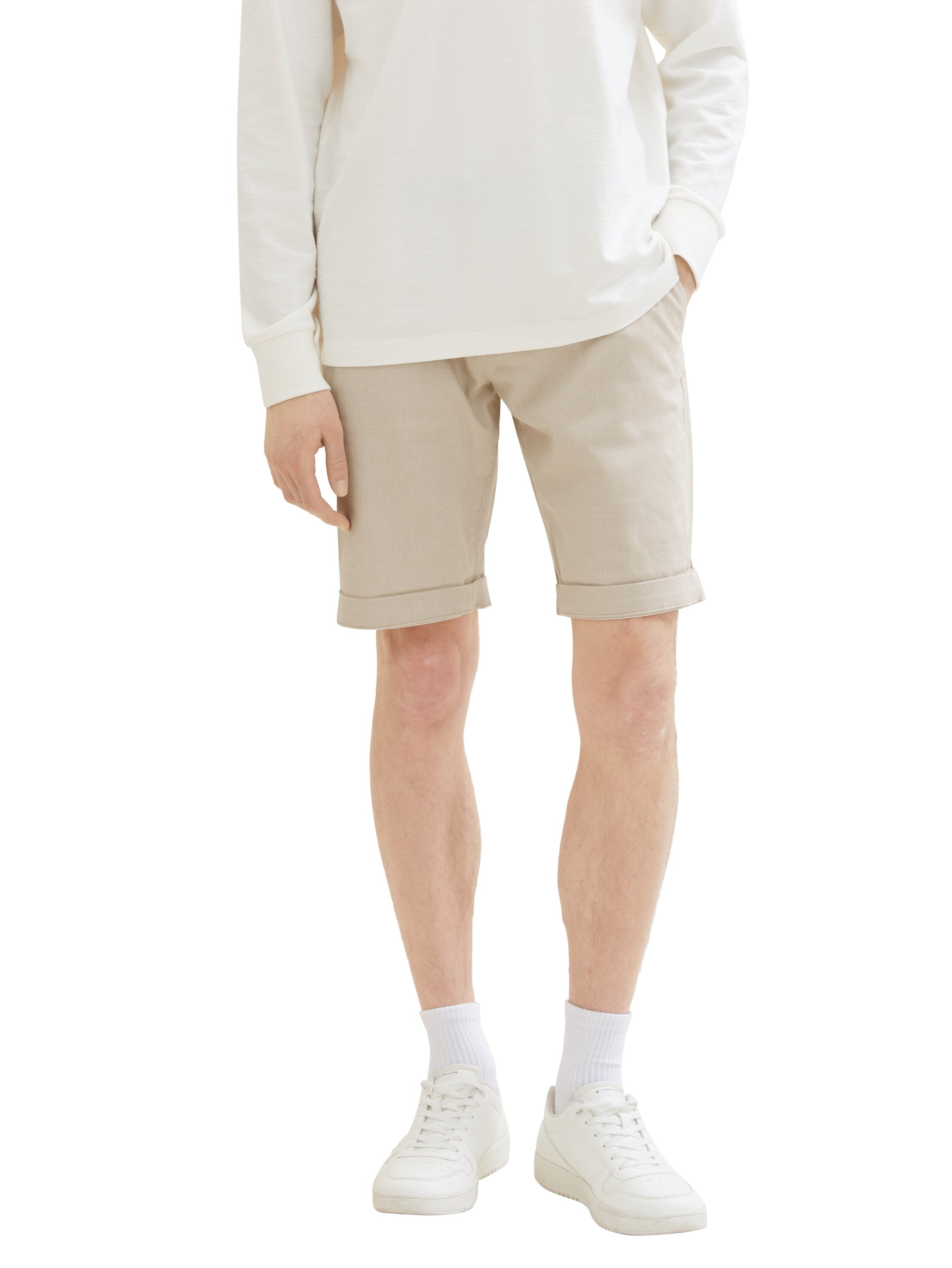 Tom Tailor Denim Chino Hose Herren Regular Fit mit Logo-Label