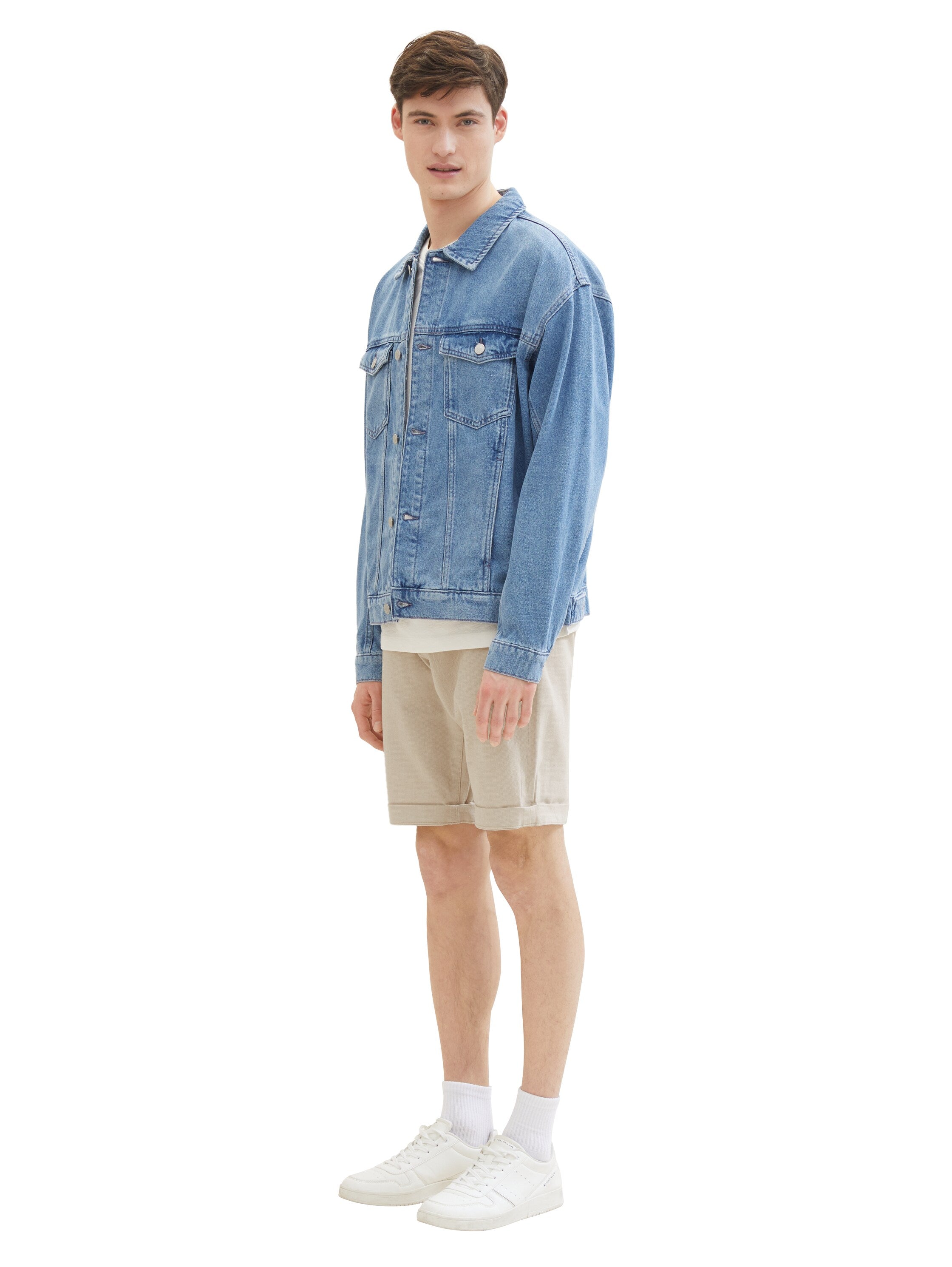 Tom Tailor Denim Chino Hose Herren Regular Fit mit Logo-Label