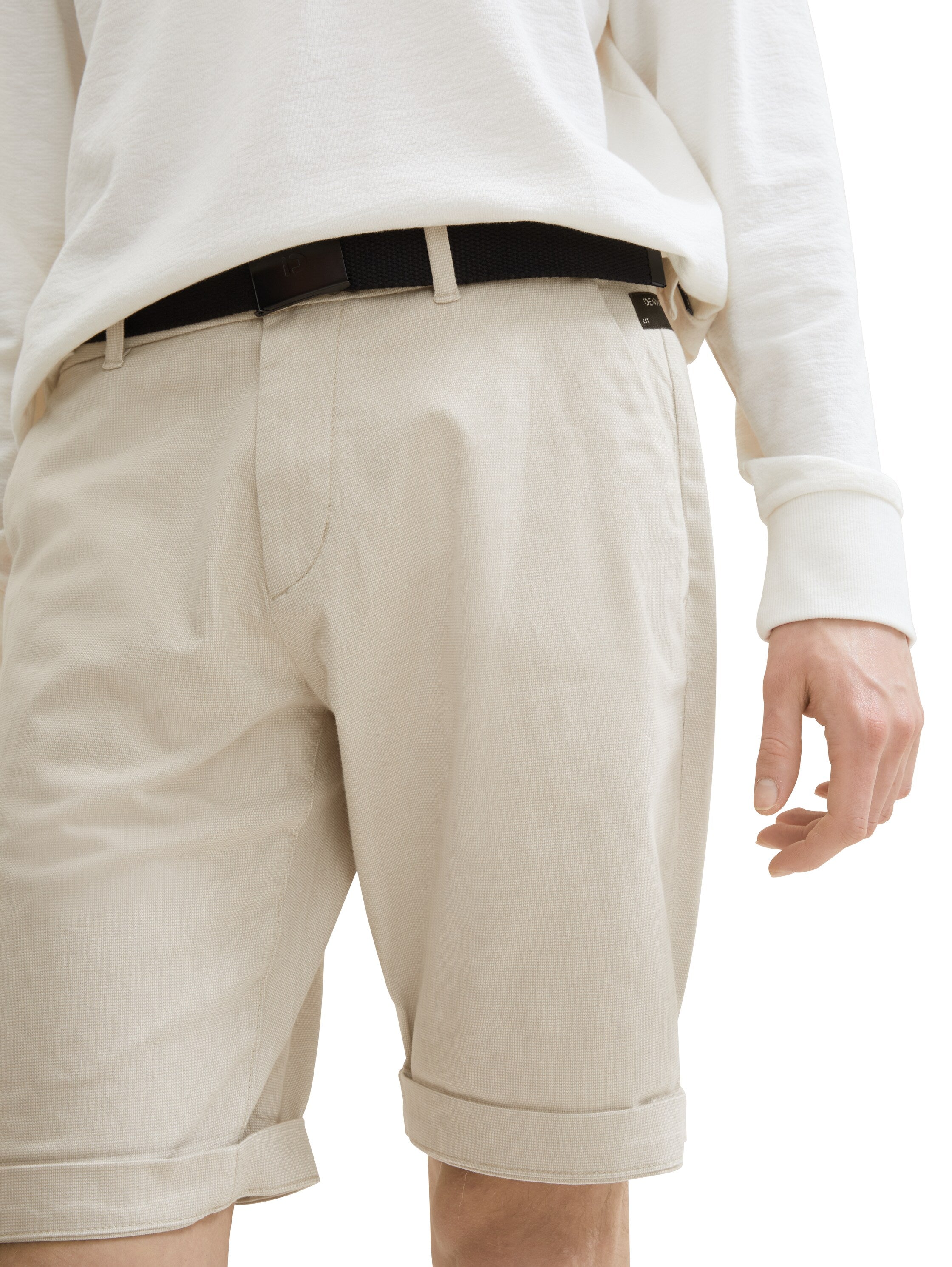 Tom Tailor Denim Chino Hose Herren Regular Fit mit Logo-Label