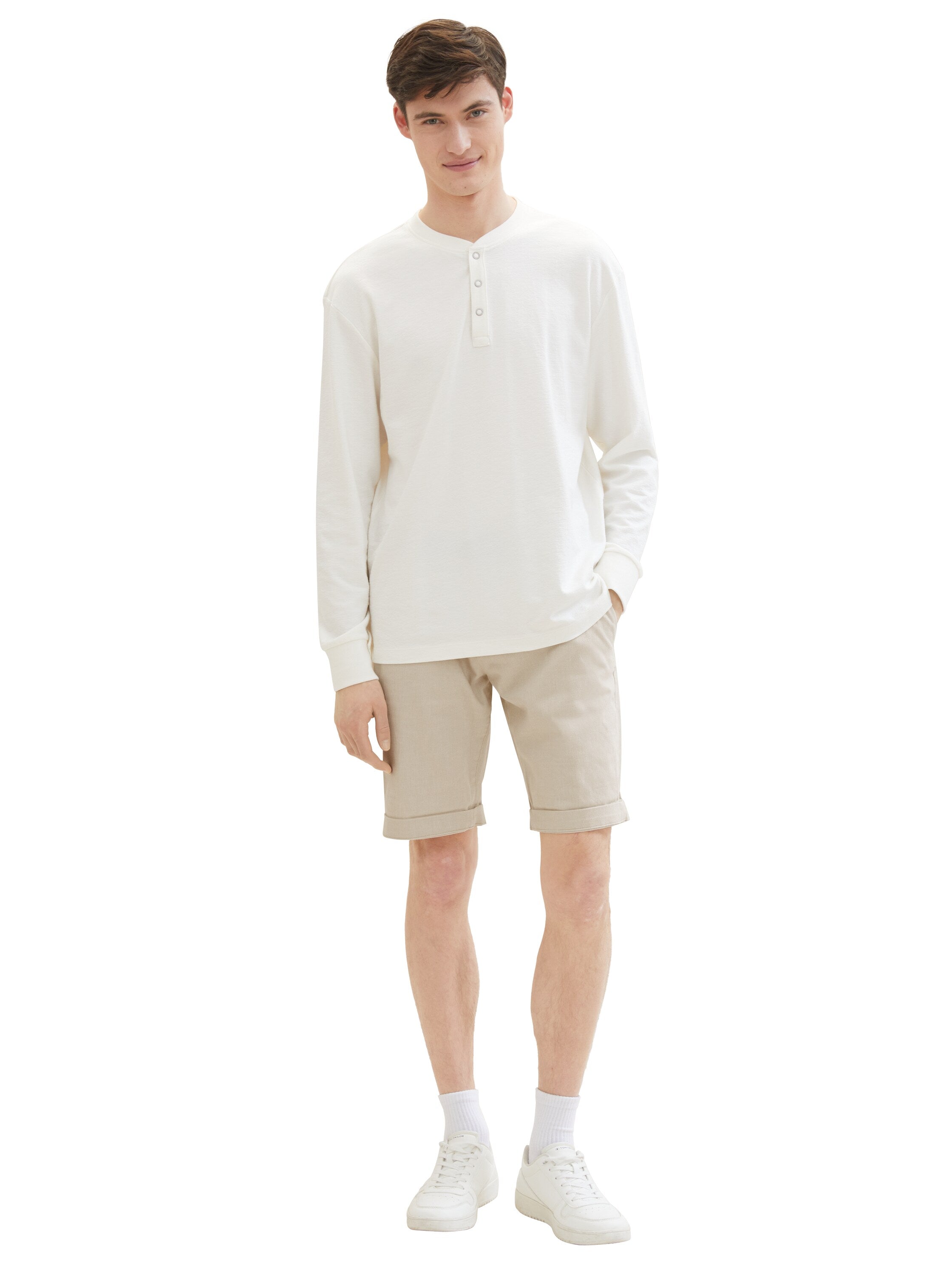Tom Tailor Denim Chino Hose Herren Regular Fit mit Logo-Label