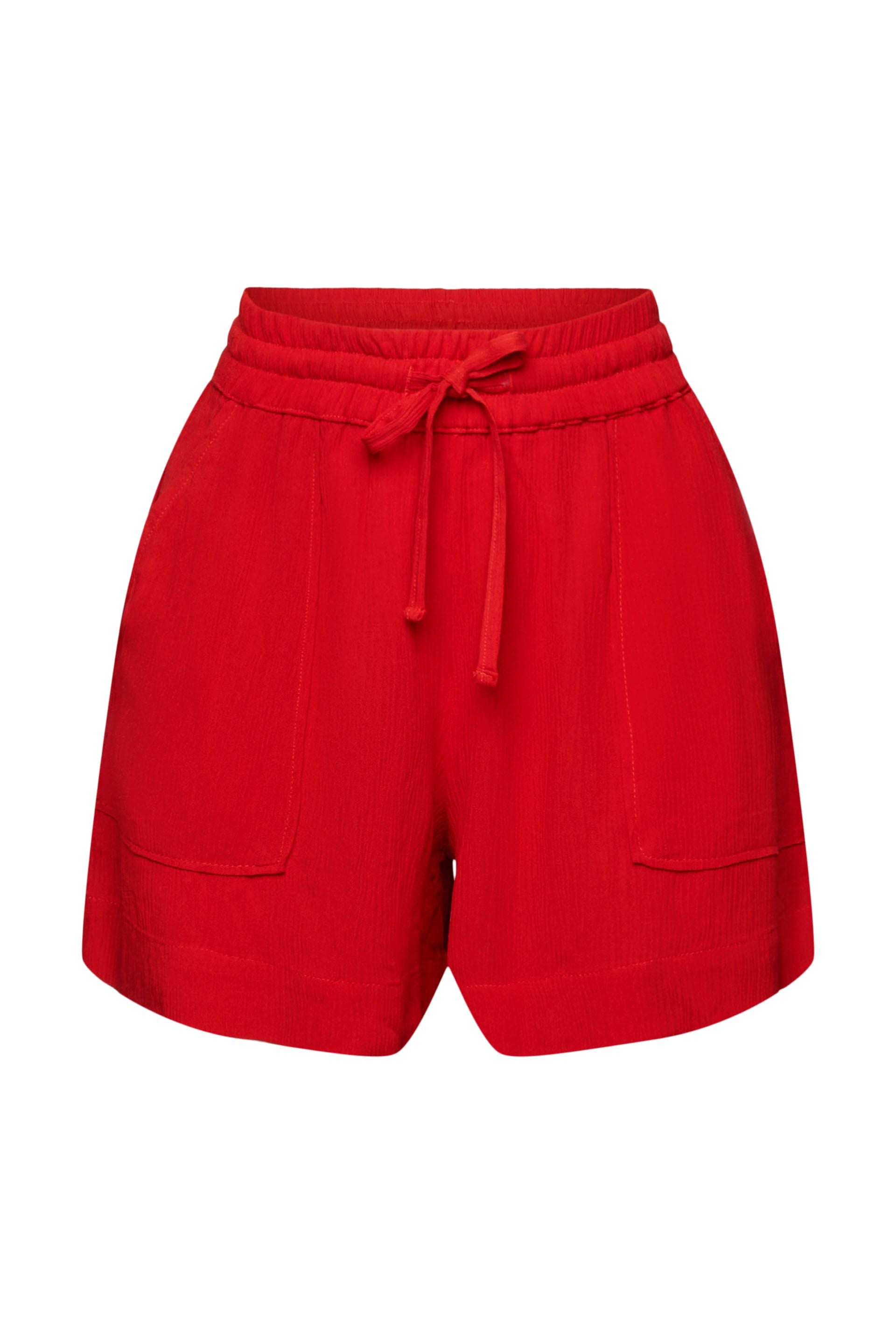 ESPRIT Crinkle-Look Viskose-Hose mit Bindegürtel für Damen