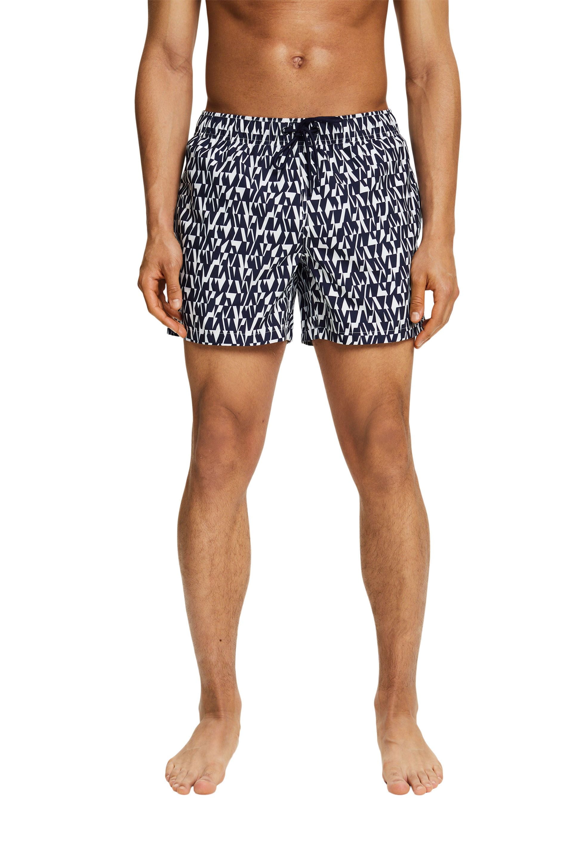 Esprit Herren Badeshorts Allover-Print Schnell trocknender Webstoff