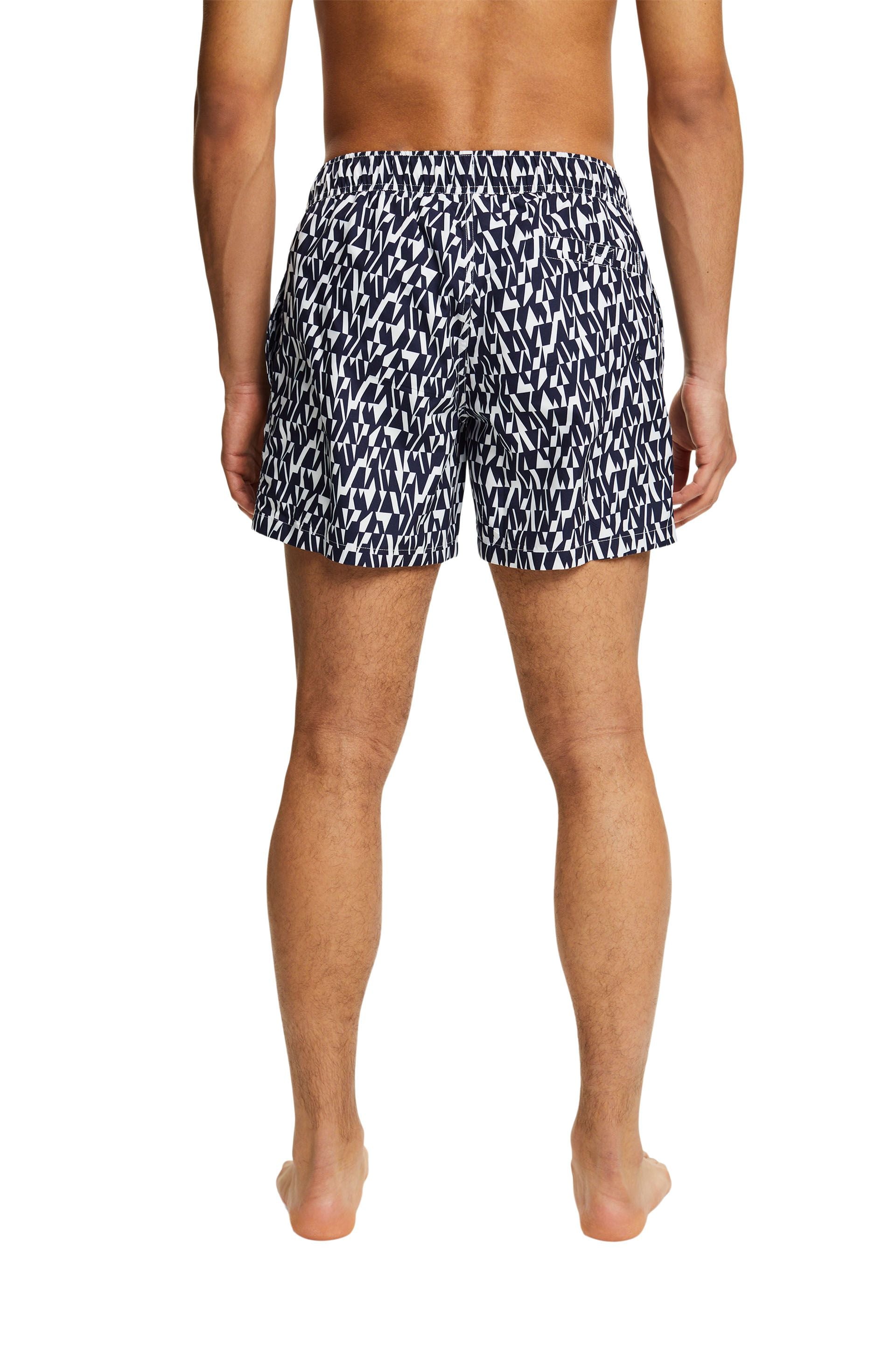 Esprit Herren Badeshorts Allover-Print Schnell trocknender Webstoff