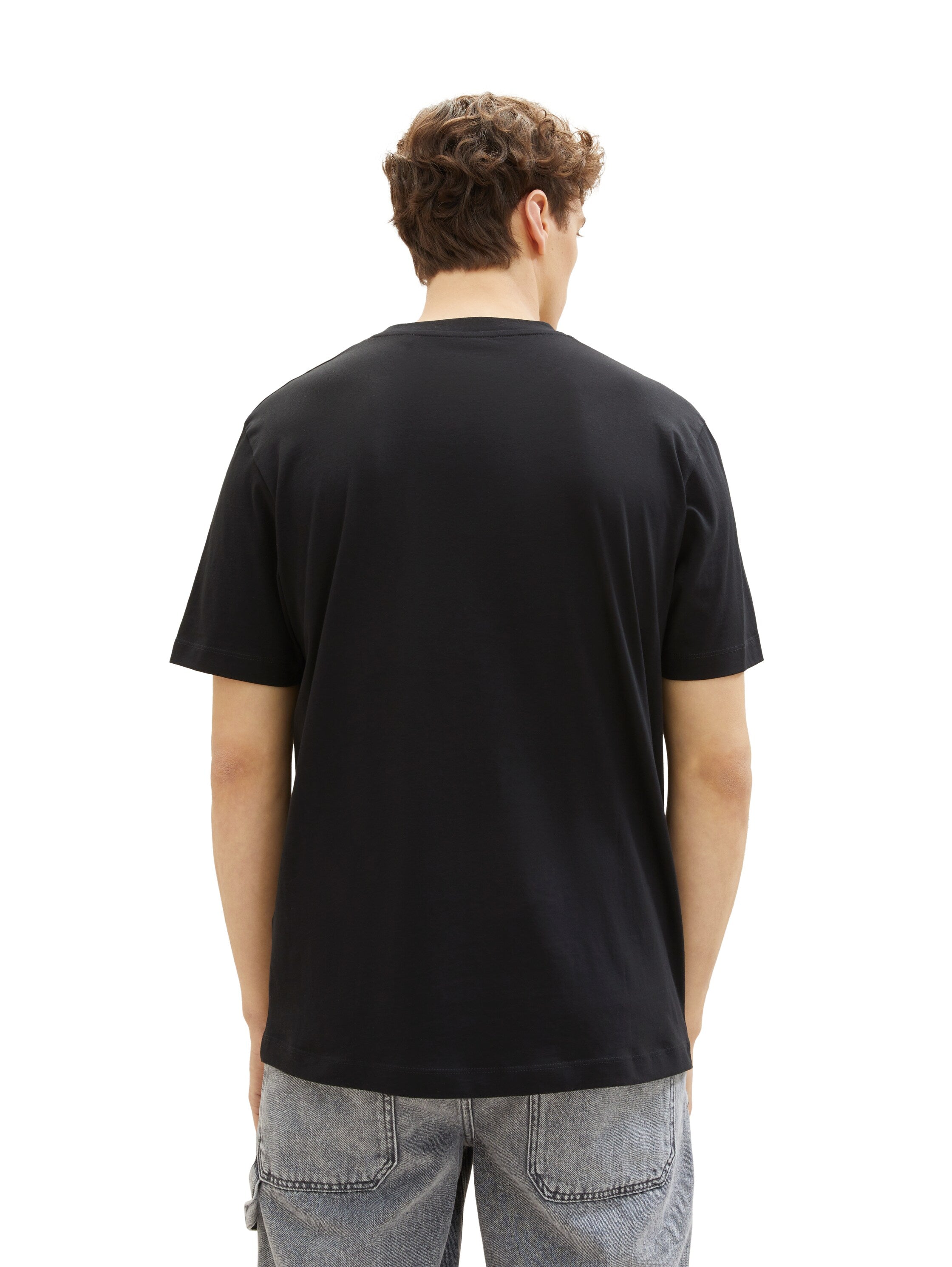 Tom Tailor Denim Basic Fit T-Shirt Herren mit Rundhalsausschnitt