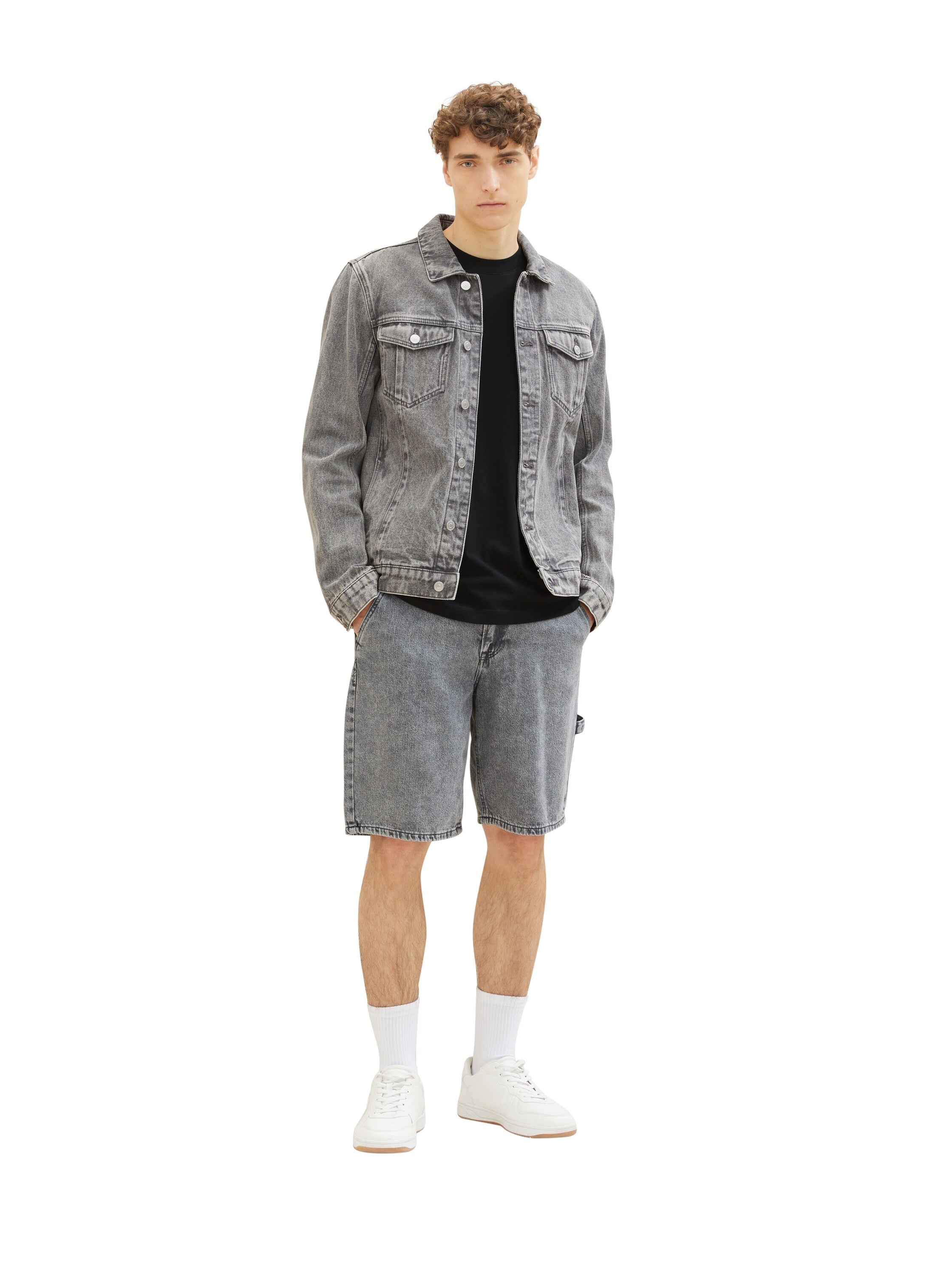 Tom Tailor Denim Basic Fit T-Shirt Herren mit Rundhalsausschnitt