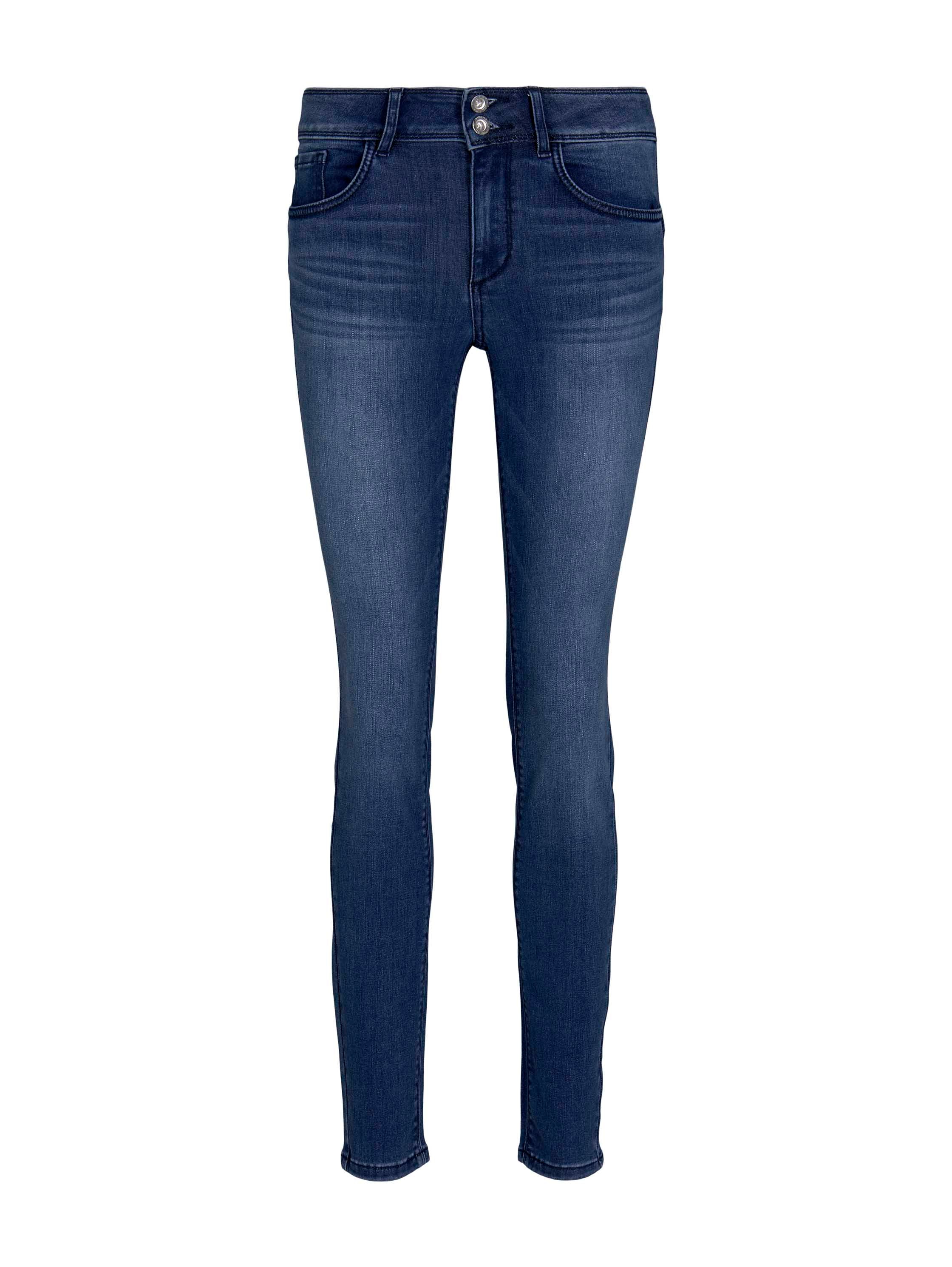 Tom Tailor Damen Jeans Skinny Fit Five-Pocket Dunkelblau
