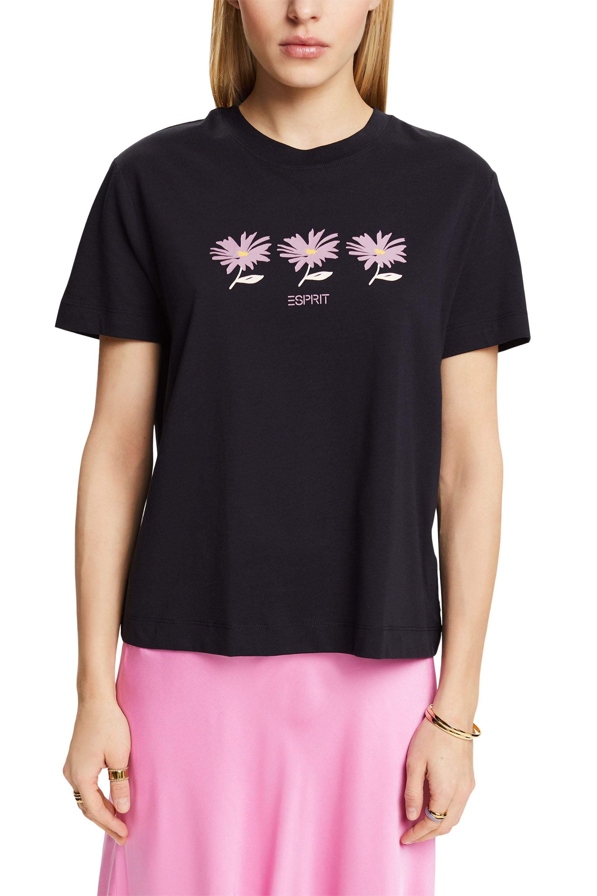 ESPRIT Damen T-Shirt Pflegeleicht 100 % Baumwolle