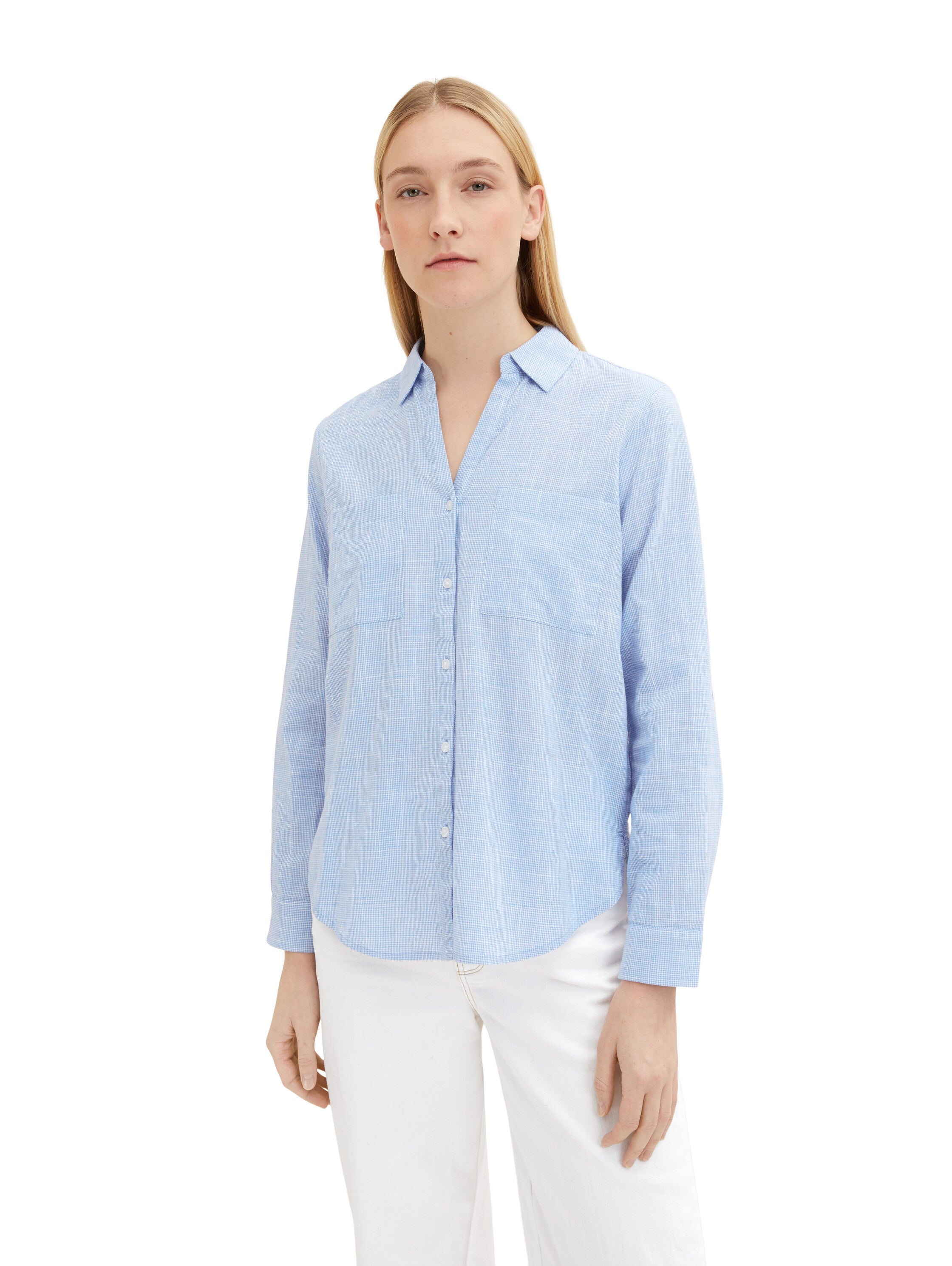 Tom Tailor Denim Bluse Damen Regular Fit Nachhaltige Baumwolle