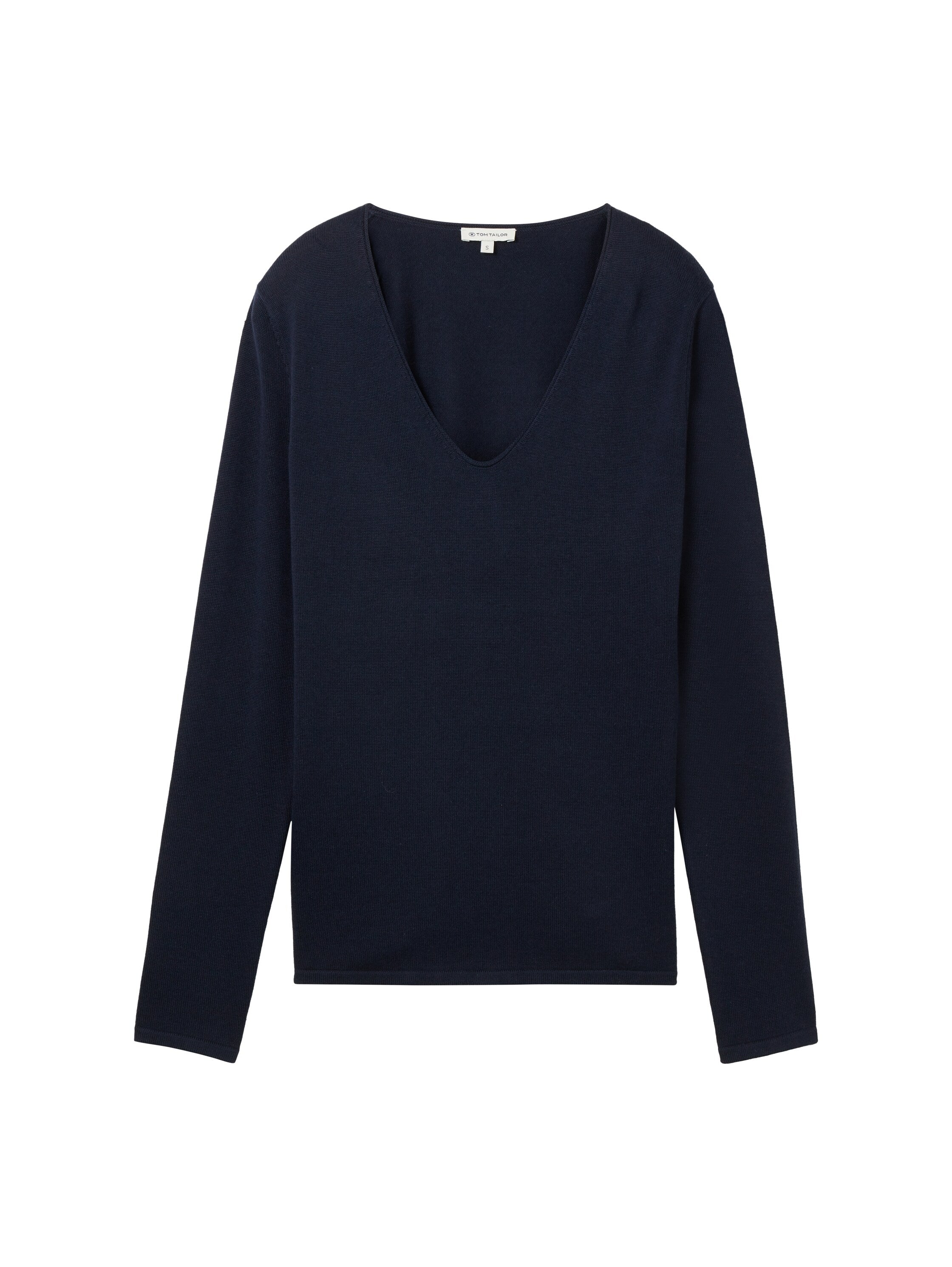 Tom Tailor Denim Strickpullover Herren Basic V-Ausschnitt