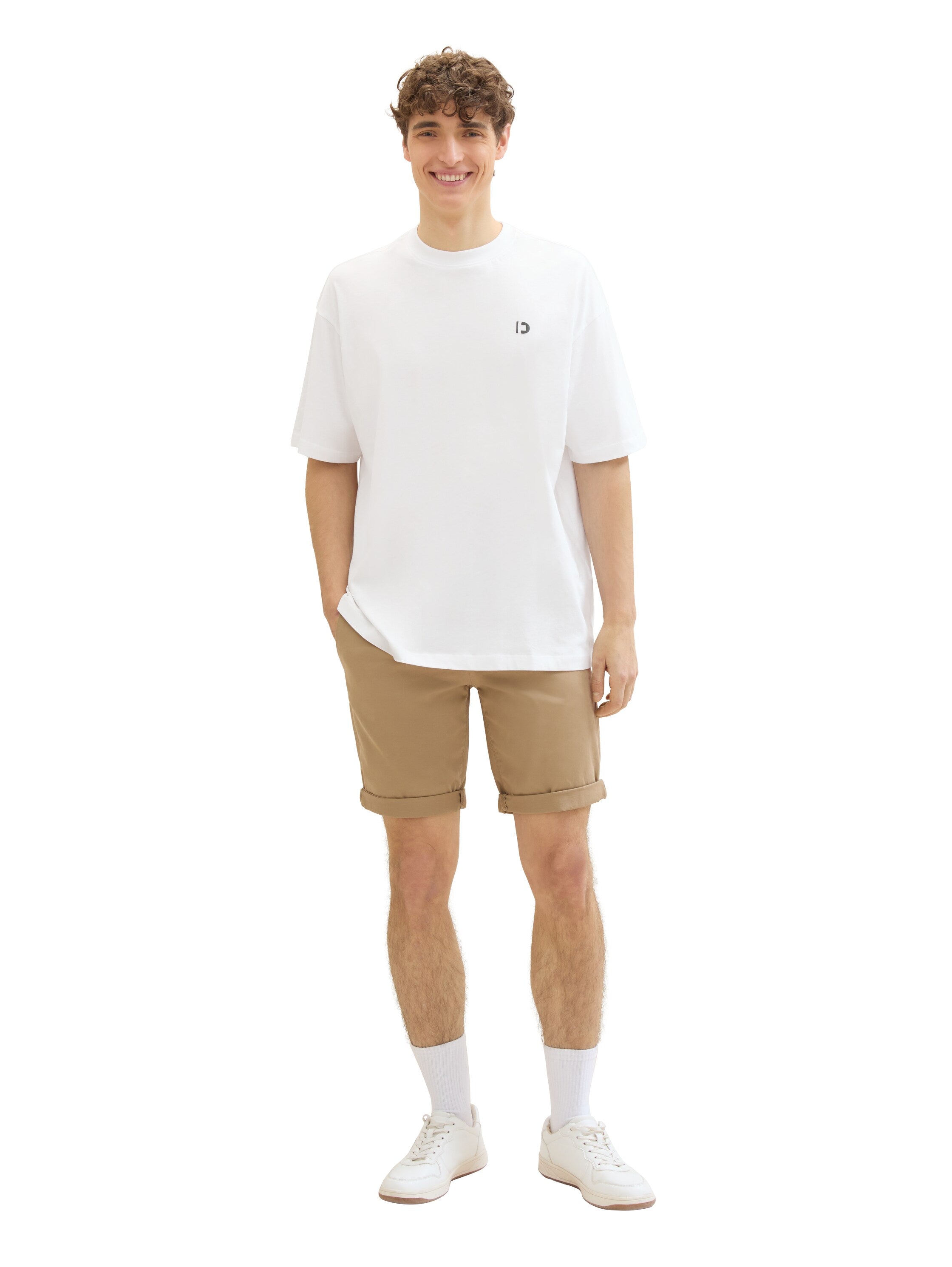 Tom Tailor Denim Chino Slim Fit Hose Herren aus Baumwolle mit Knopf und Reißverschluss