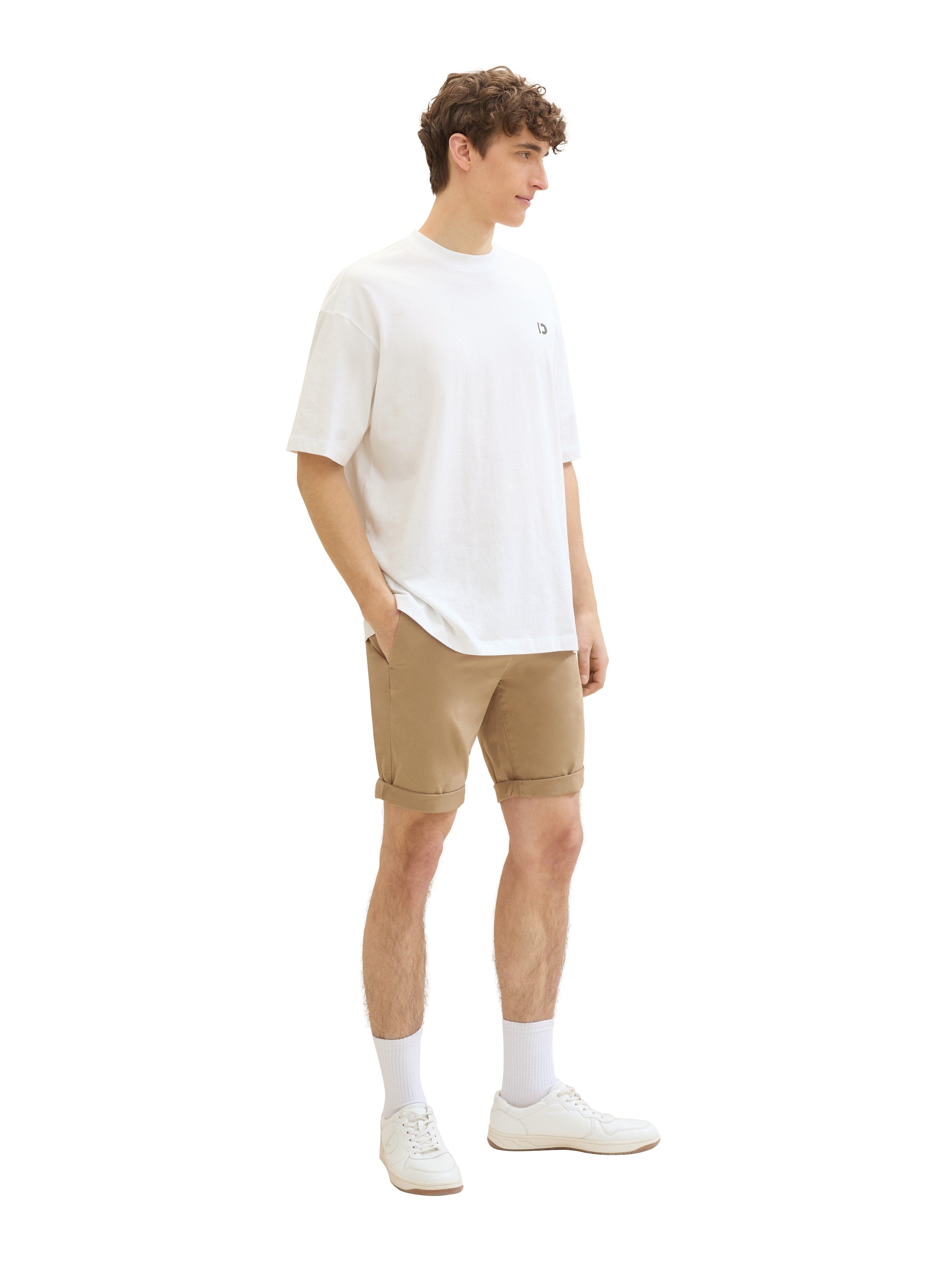 Tom Tailor Denim Chino Slim Fit Hose Herren aus Baumwolle mit Knopf und Reißverschluss