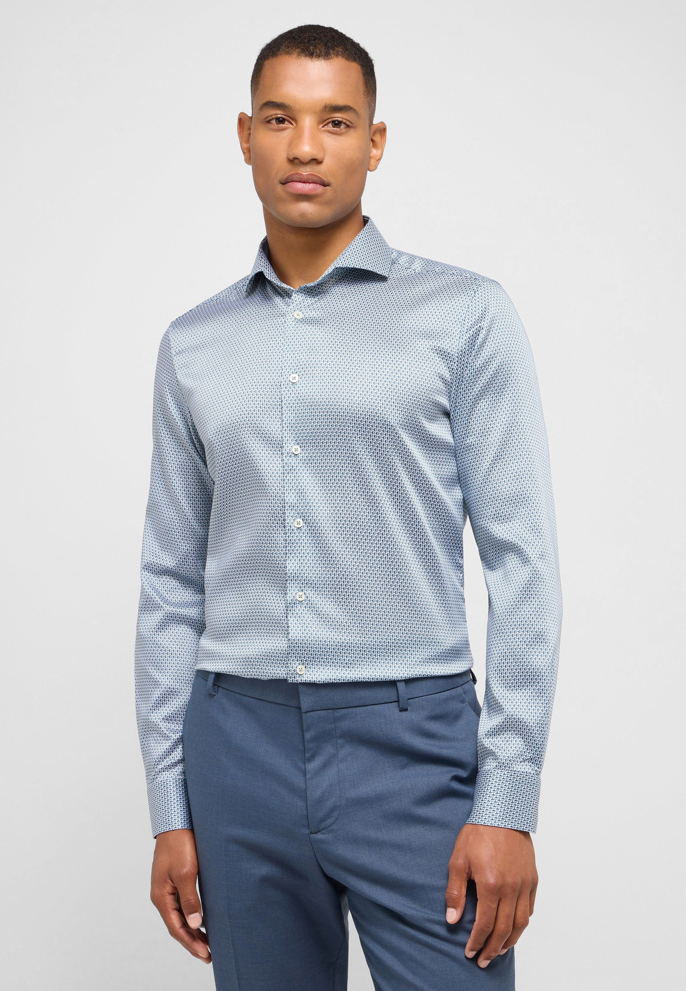 Fashionable Performance Shirt Herren Flexibel Stretch Twill Twill