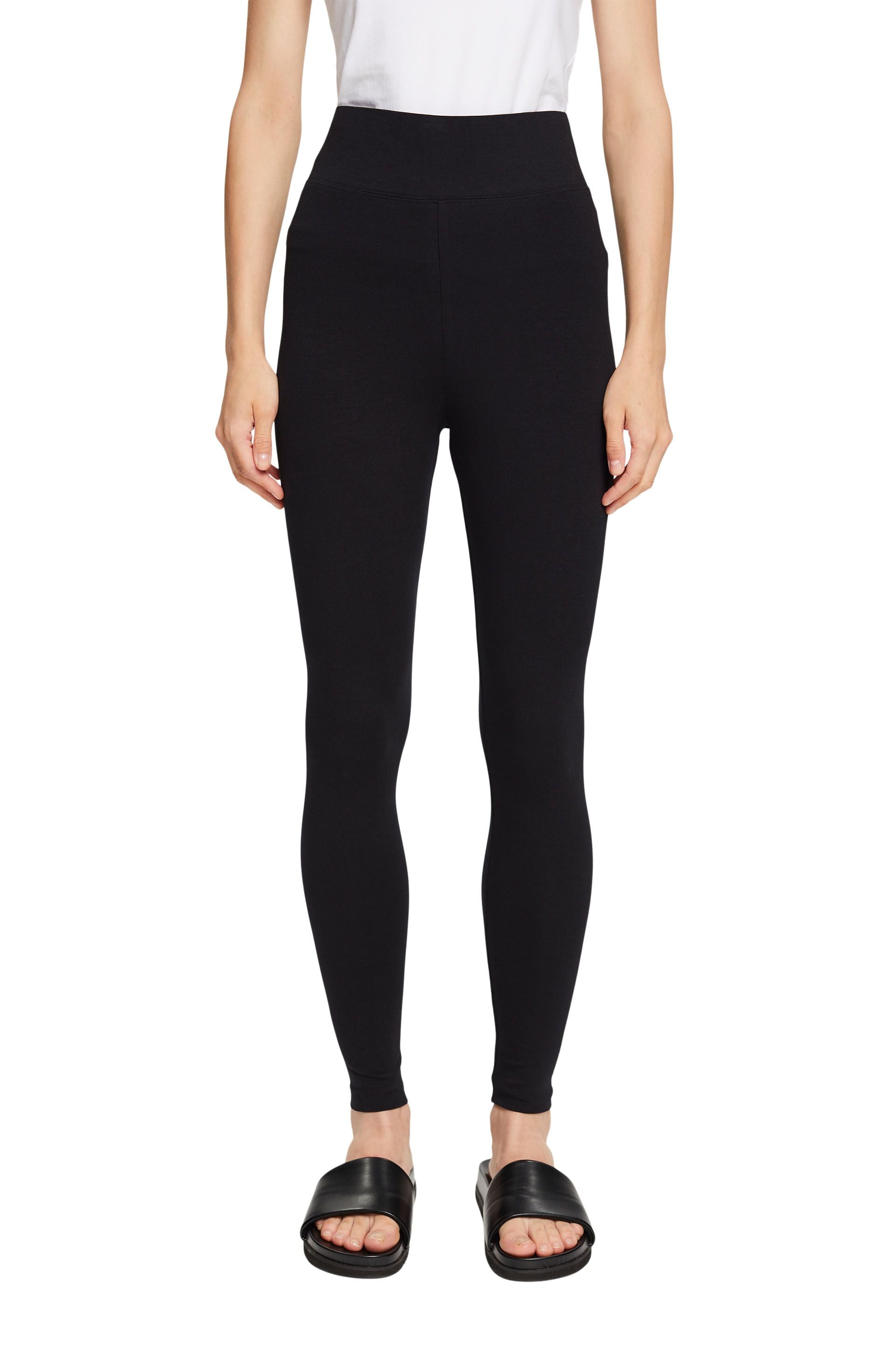 ESPRIT Jersey Leggings Damen Hohe Taille Stretch Baumwolle
