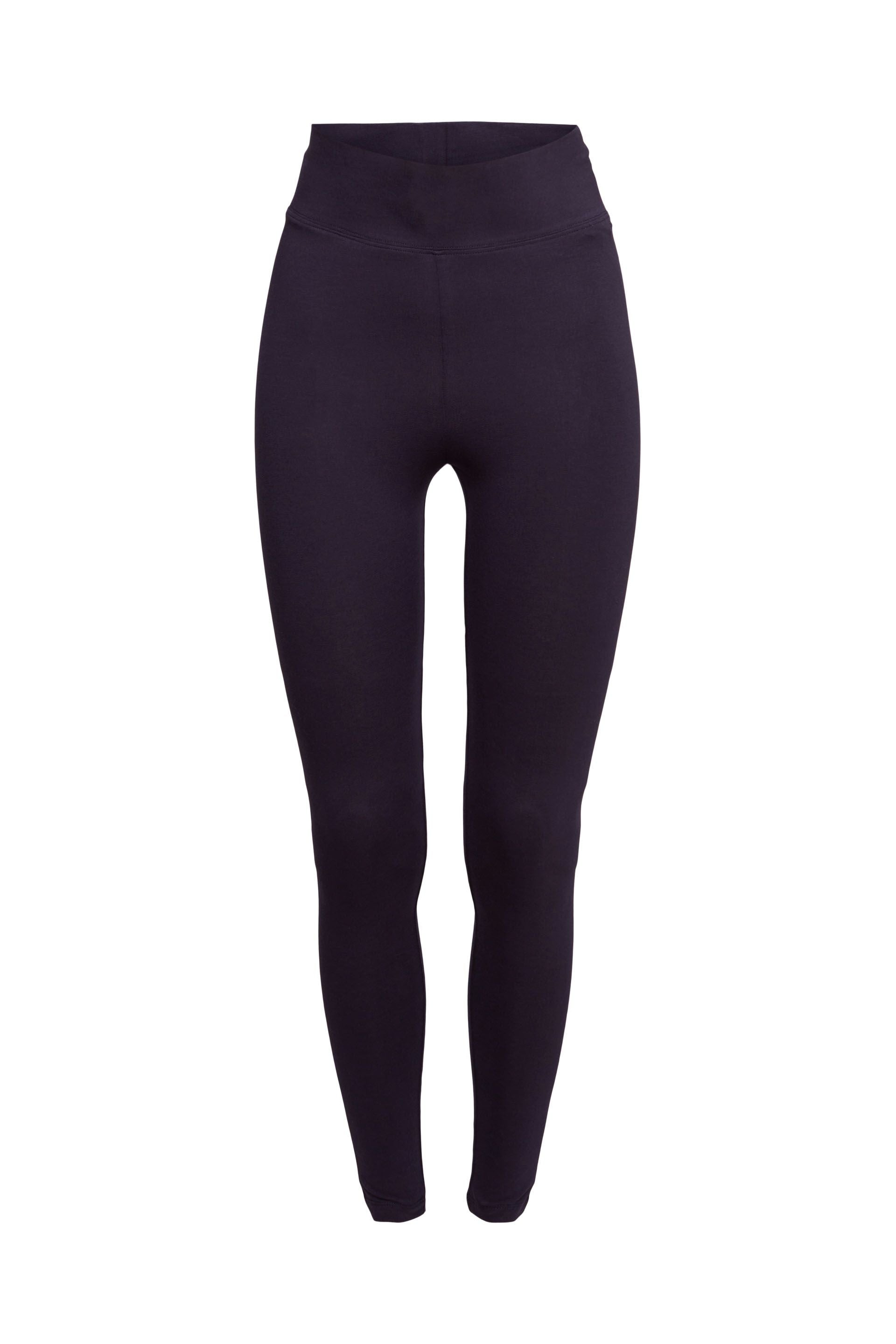 ESPRIT Jersey Leggings Damen Hohe Taille Stretch Baumwolle