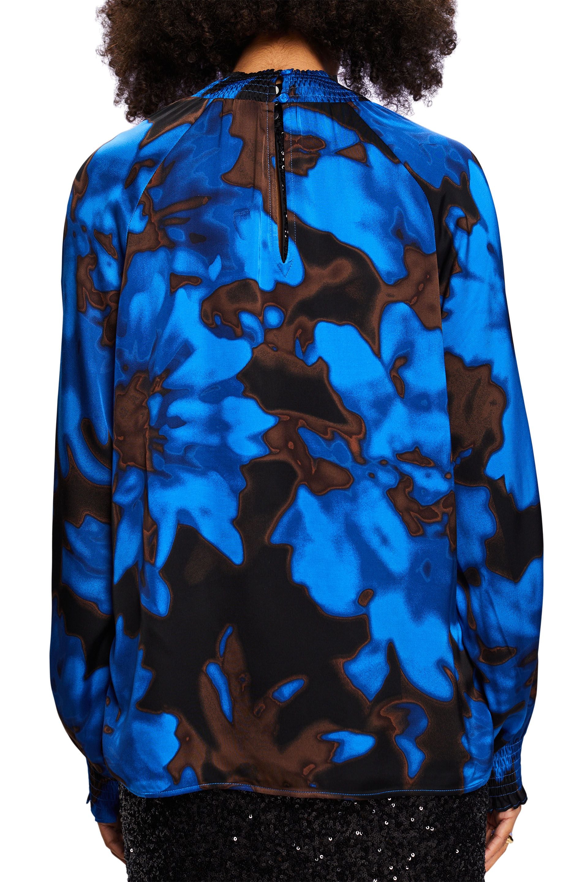 Esprit Blusenshirt Damen Oversize Smok-Detail