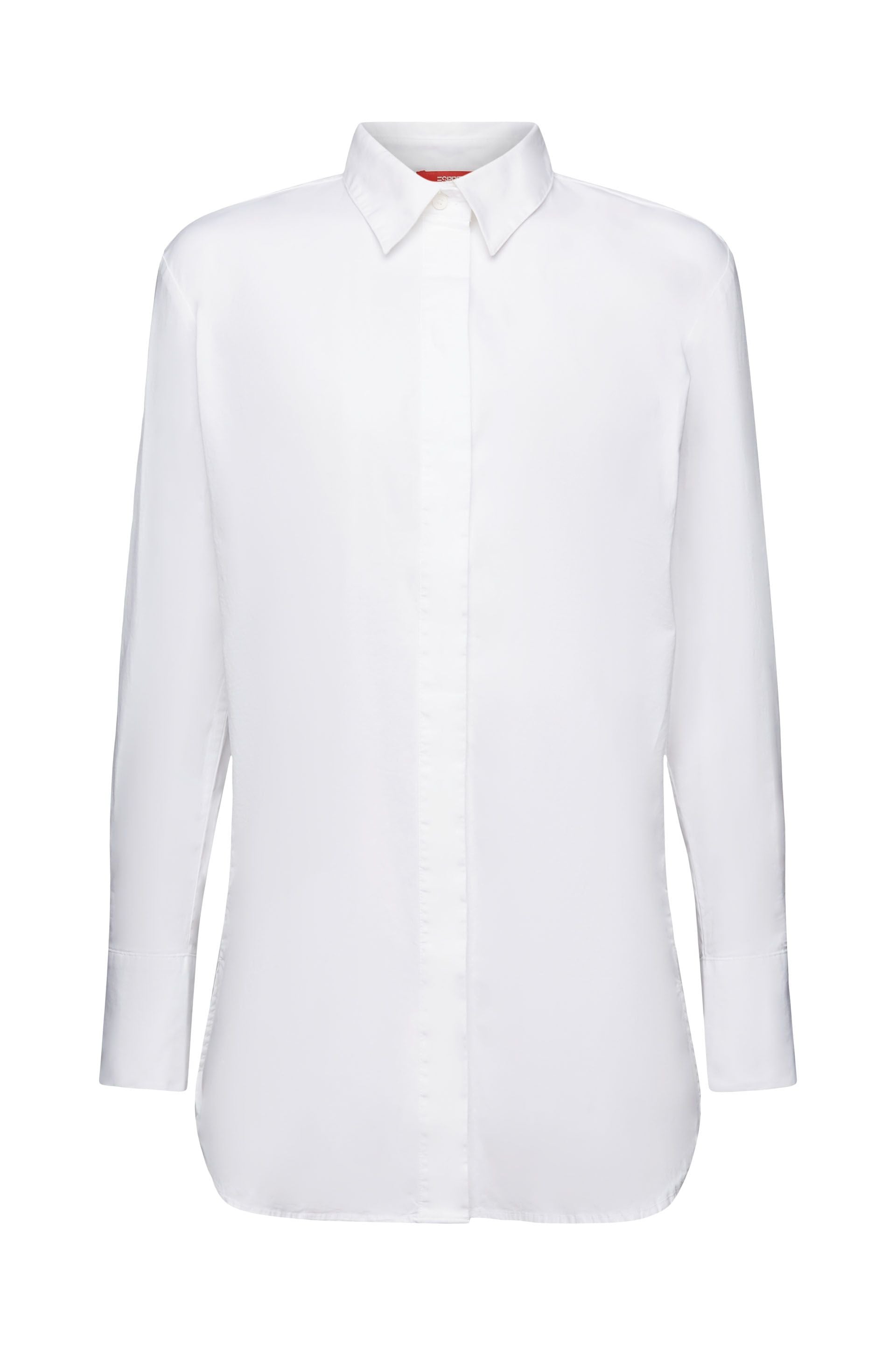 ESPRIT Popeline-Bluse für Damen mit körpernaher Passform