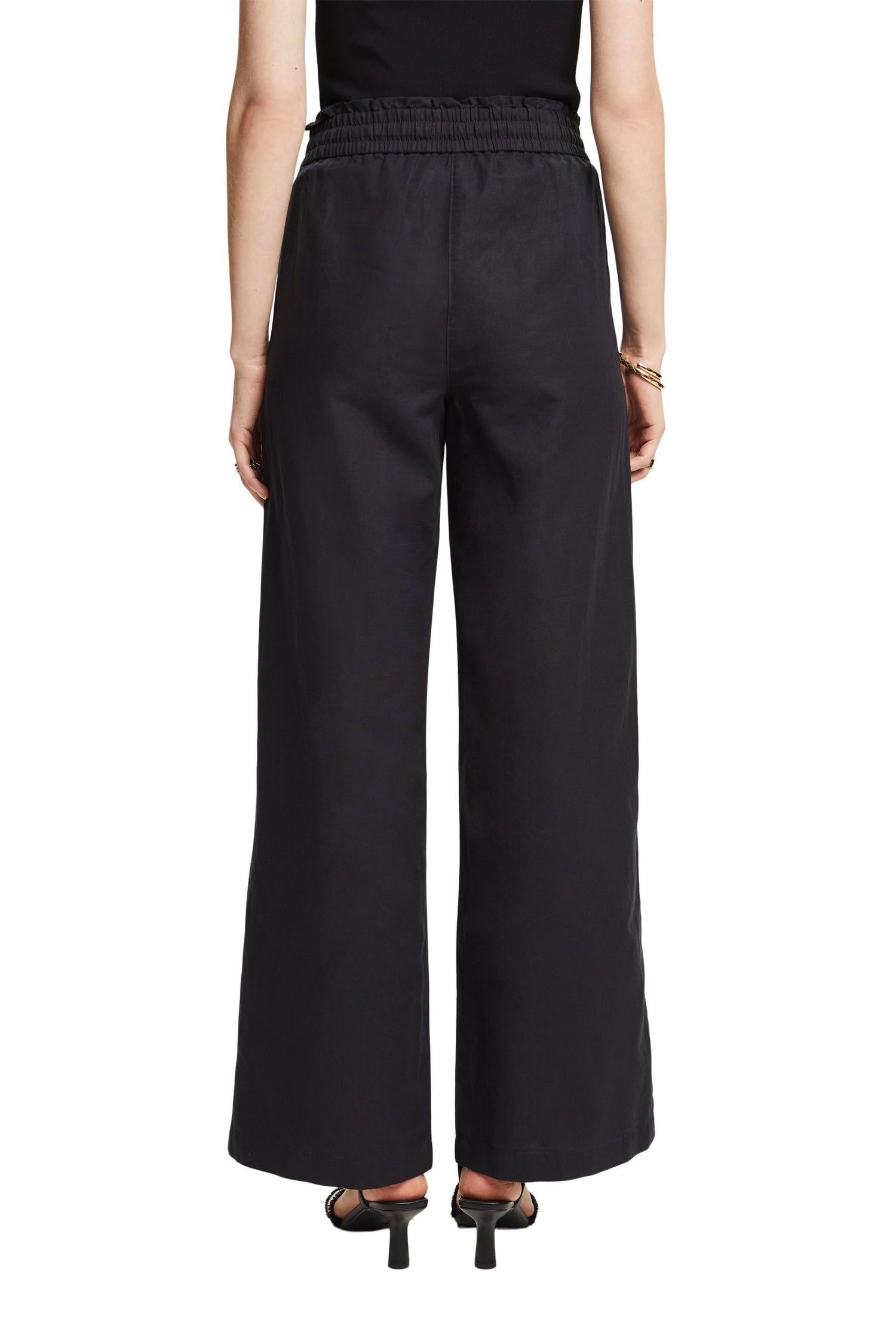 ESPRIT NEW Damen Bluse Leinen-Baumwoll Must-Have