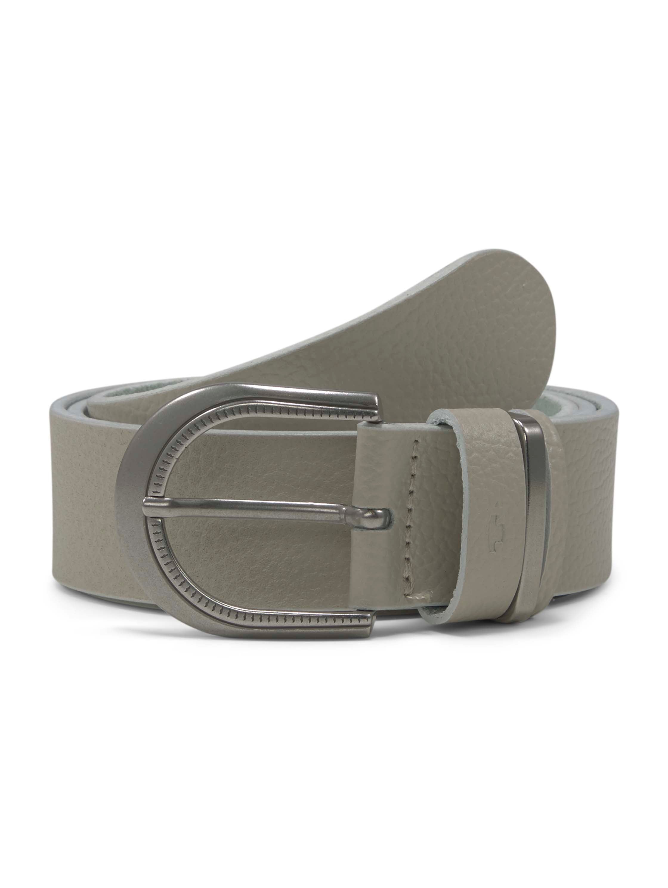 TOM TAILOR Damen Ledergürtel Logoprägung Metall-S