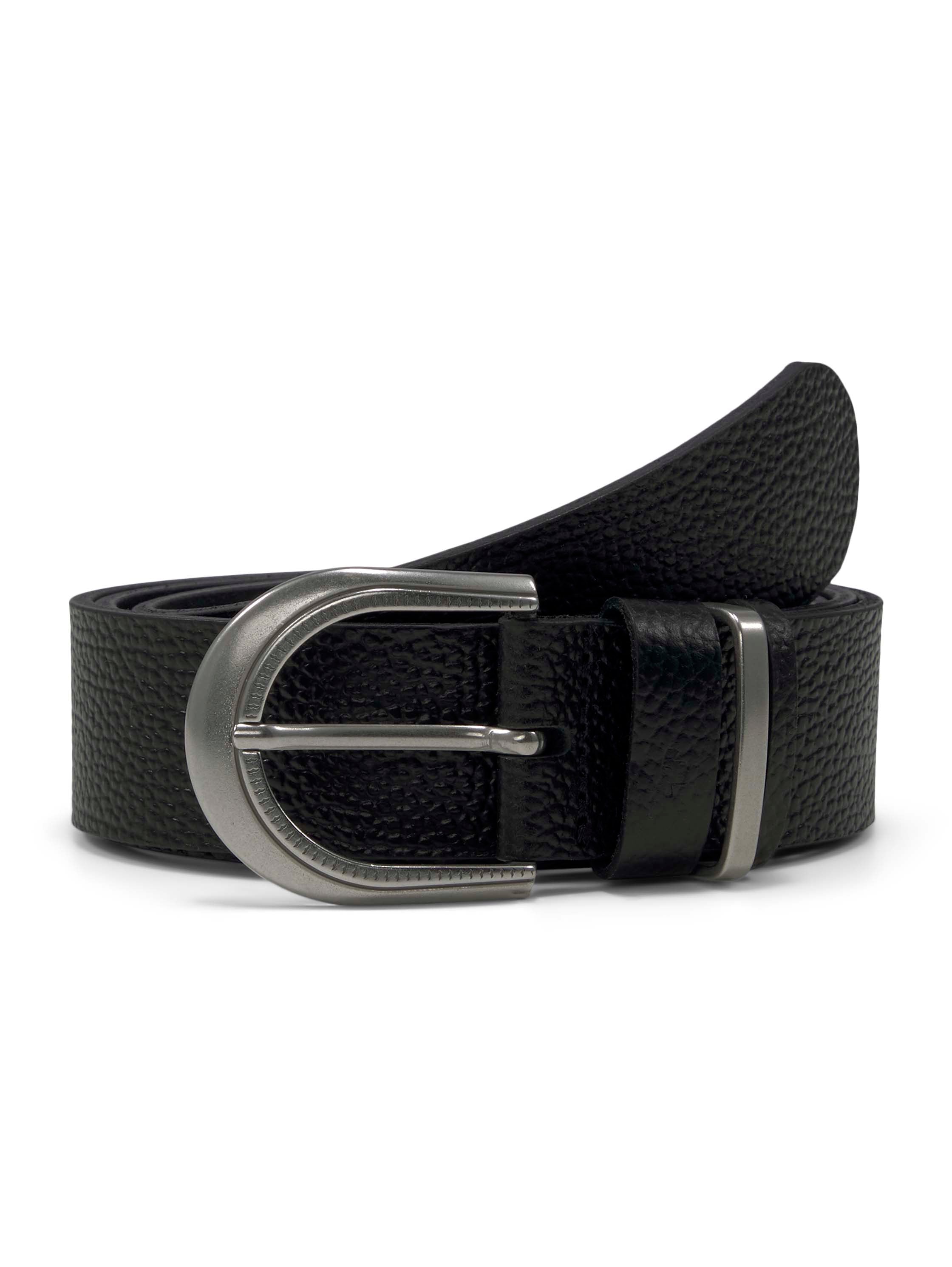 TOM TAILOR Damen Ledergürtel Logoprägung Metall-S