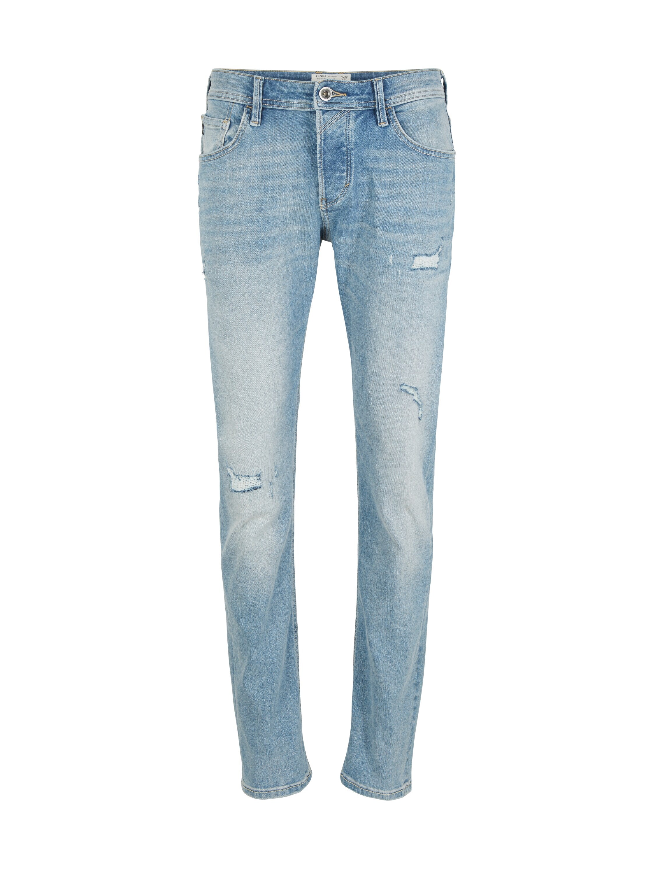 Tom Tailor Denim Male Piers Slim Fit Jeans Herren Destroyed Look