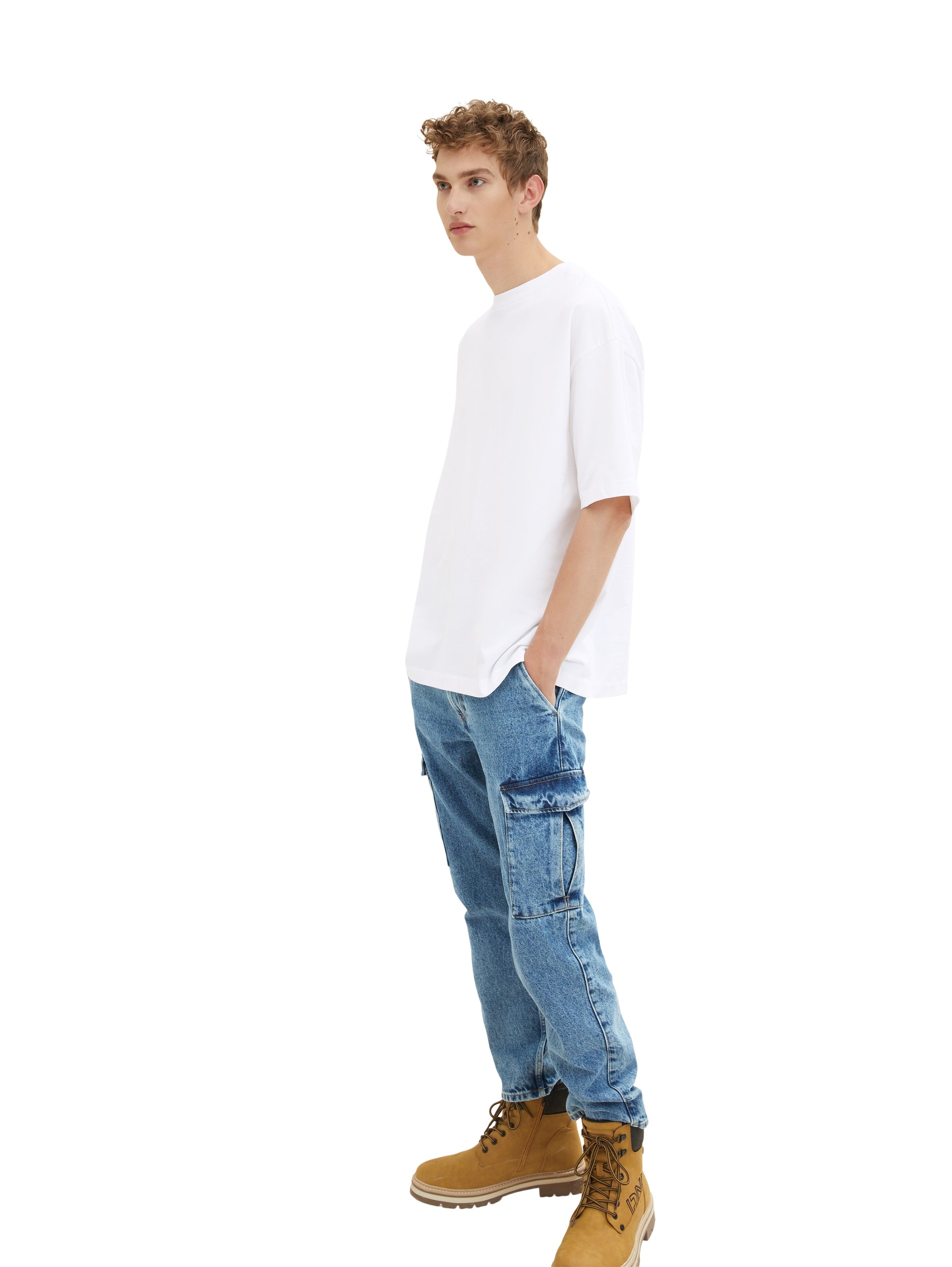 Tom Tailor Denim T-Shirt Erwachsene Männlich Oversized Fit aus nachhaltiger Baumwolle