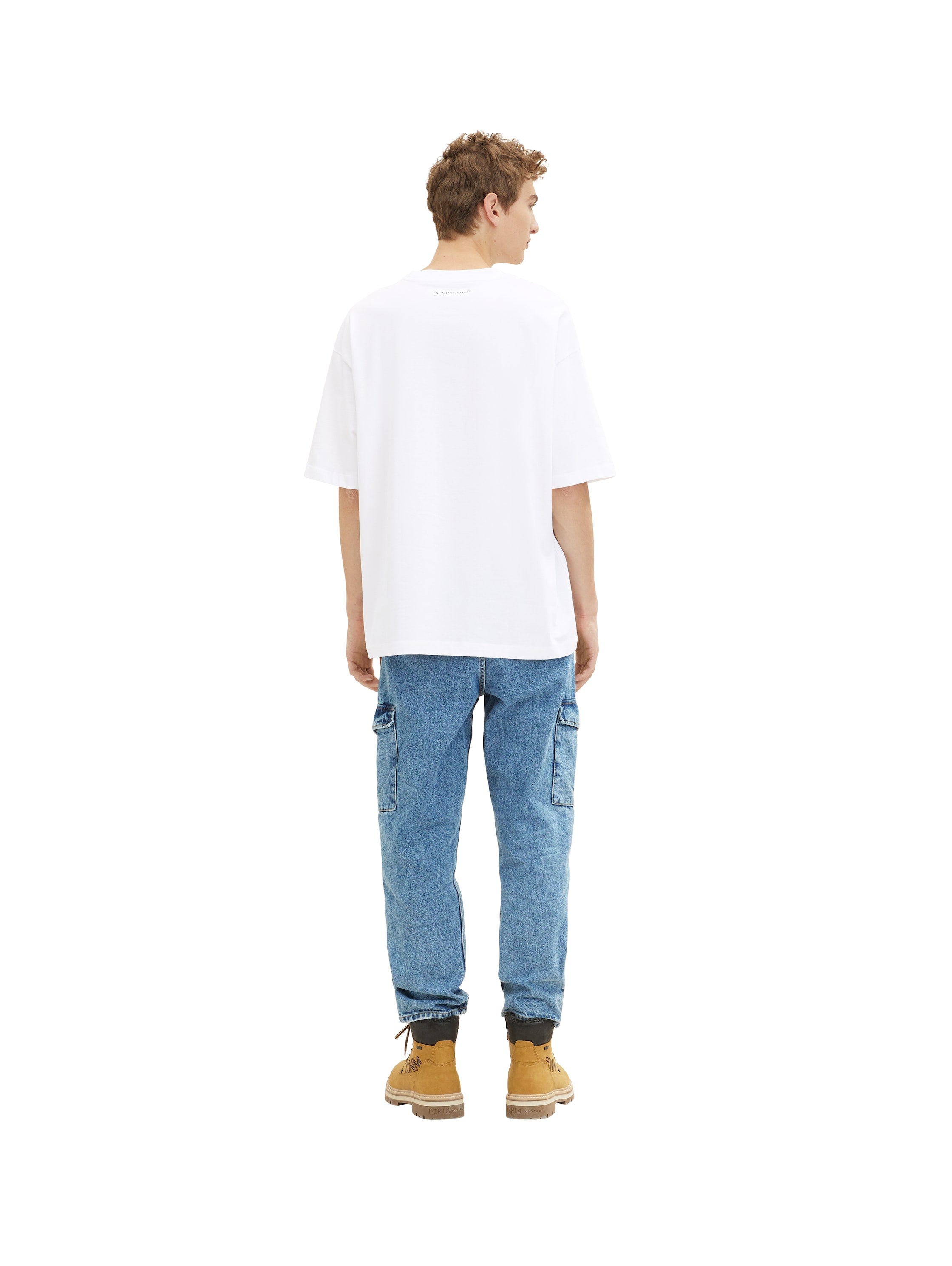 Tom Tailor Denim T-Shirt Erwachsene Männlich Oversized Fit aus nachhaltiger Baumwolle