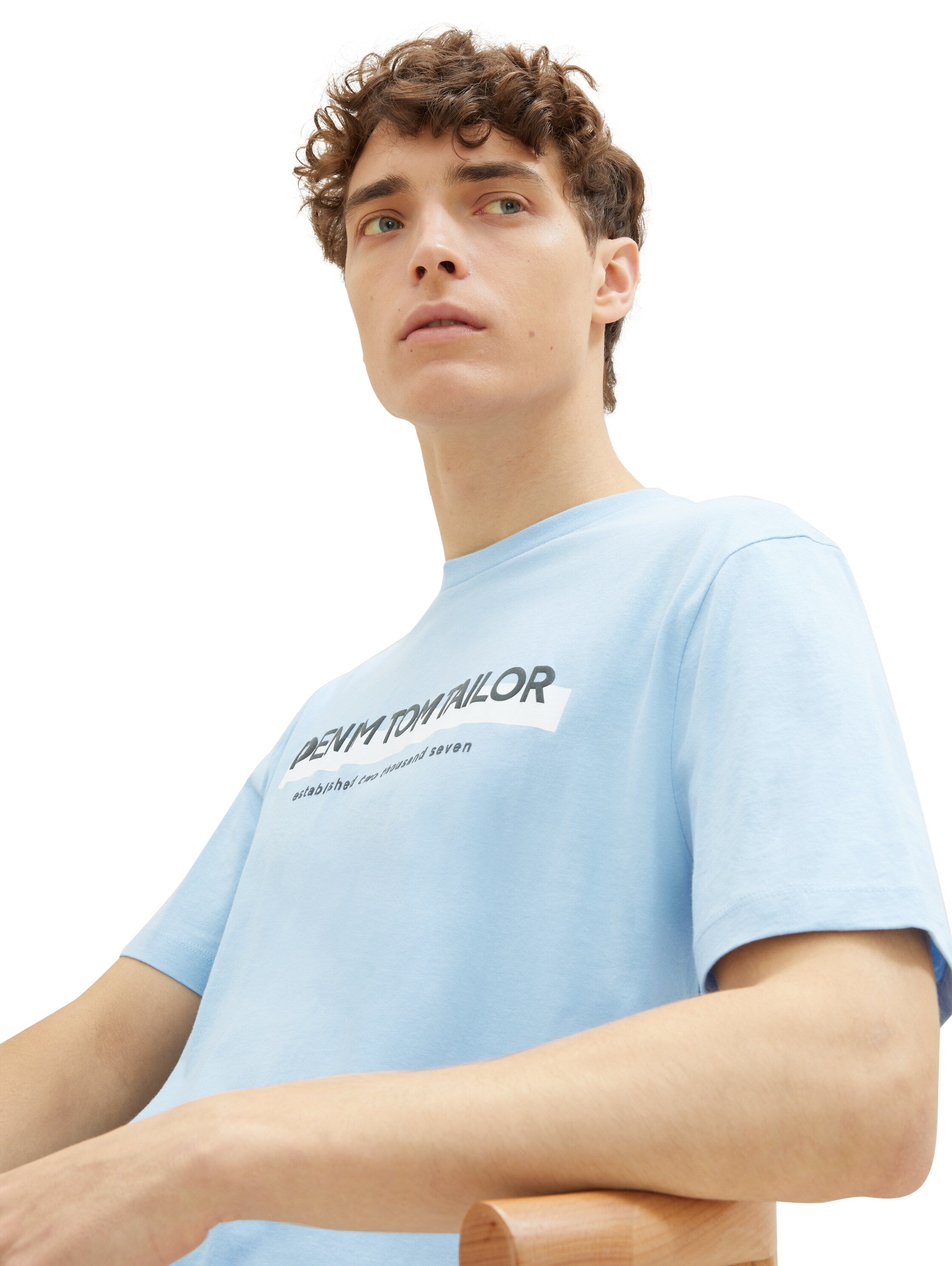 Tom Tailor Denim T-Shirt Basic Fit Herren mit Logo Print