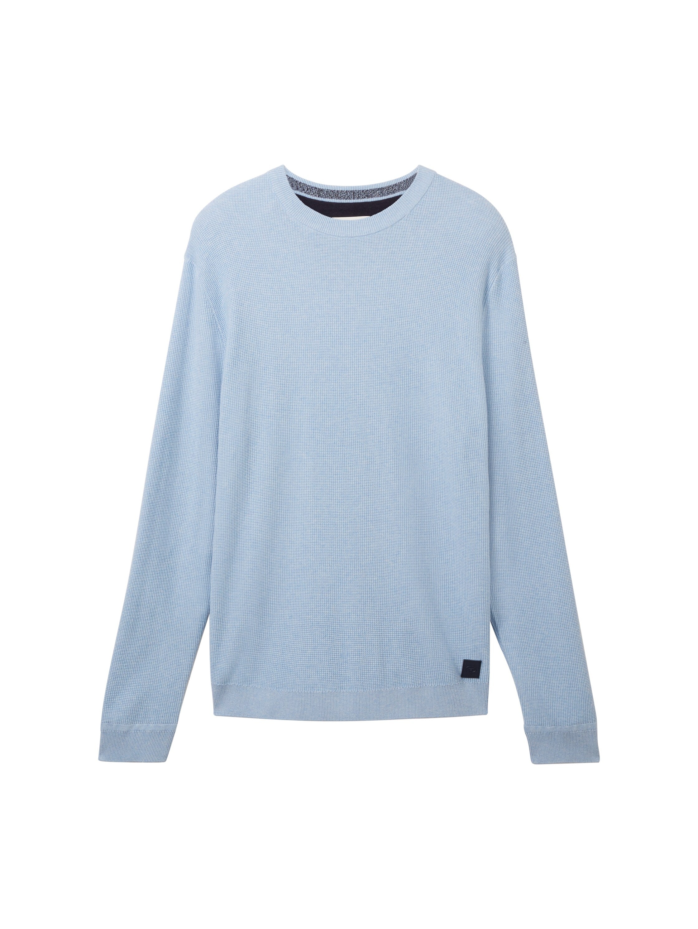 Tom Tailor Denim Strickpullover Herren Strukturiert Langarm Regular Fit