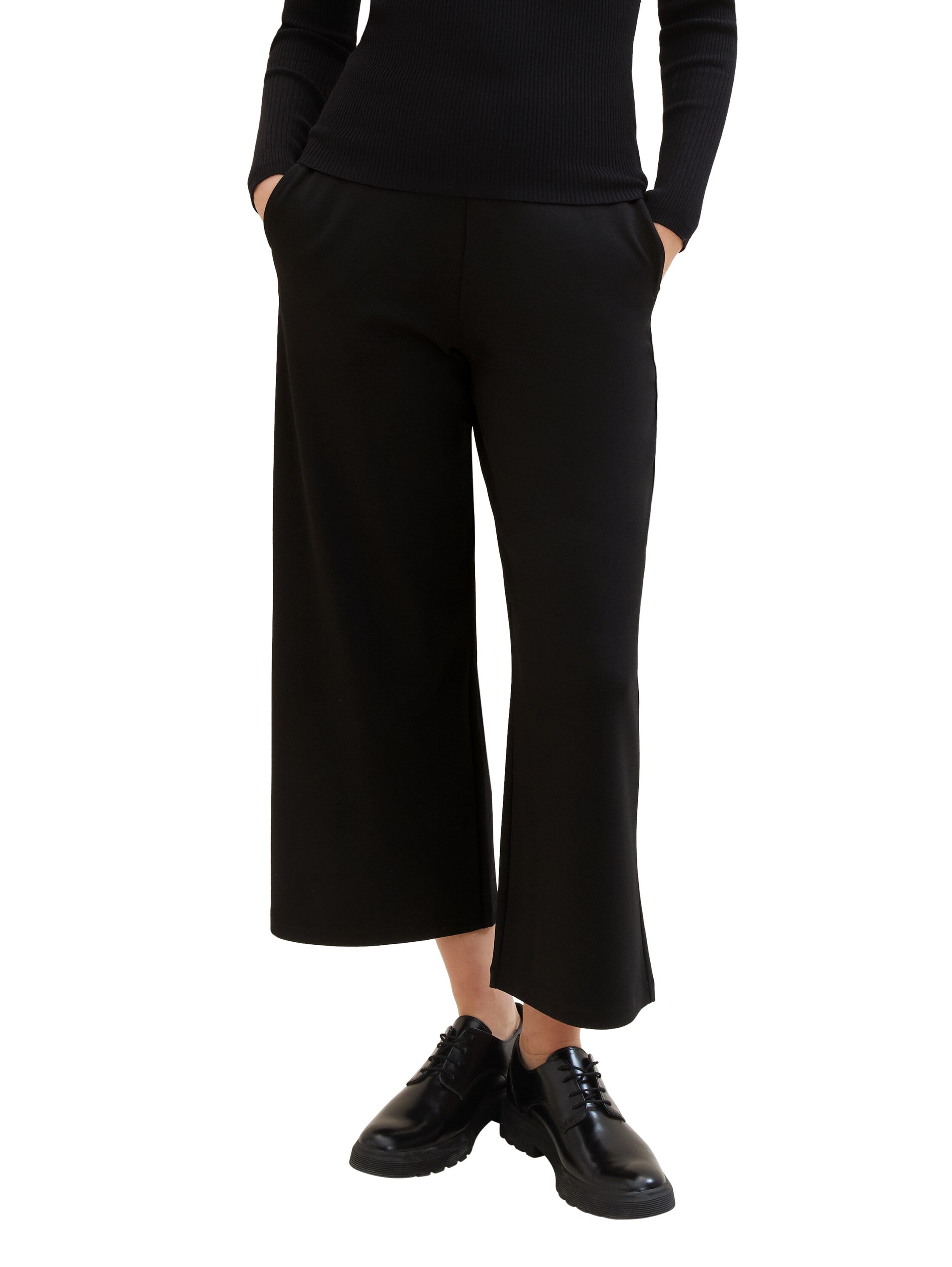 Tom Tailor Denim Damen Culotte Hose mit elastischem Bund