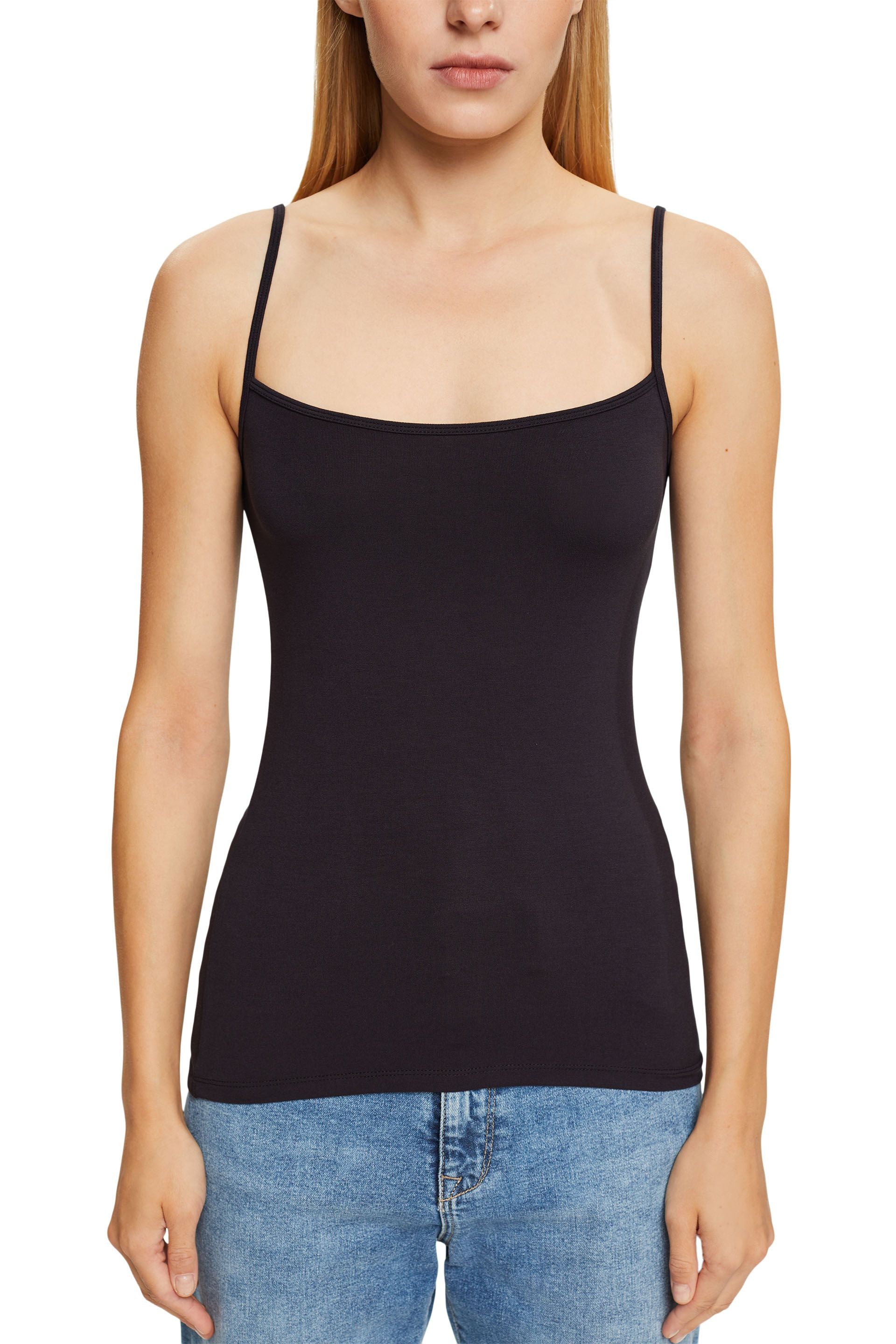 Esprit Jersey-Top Damen Körperbetont Stretch Viskose-Mix