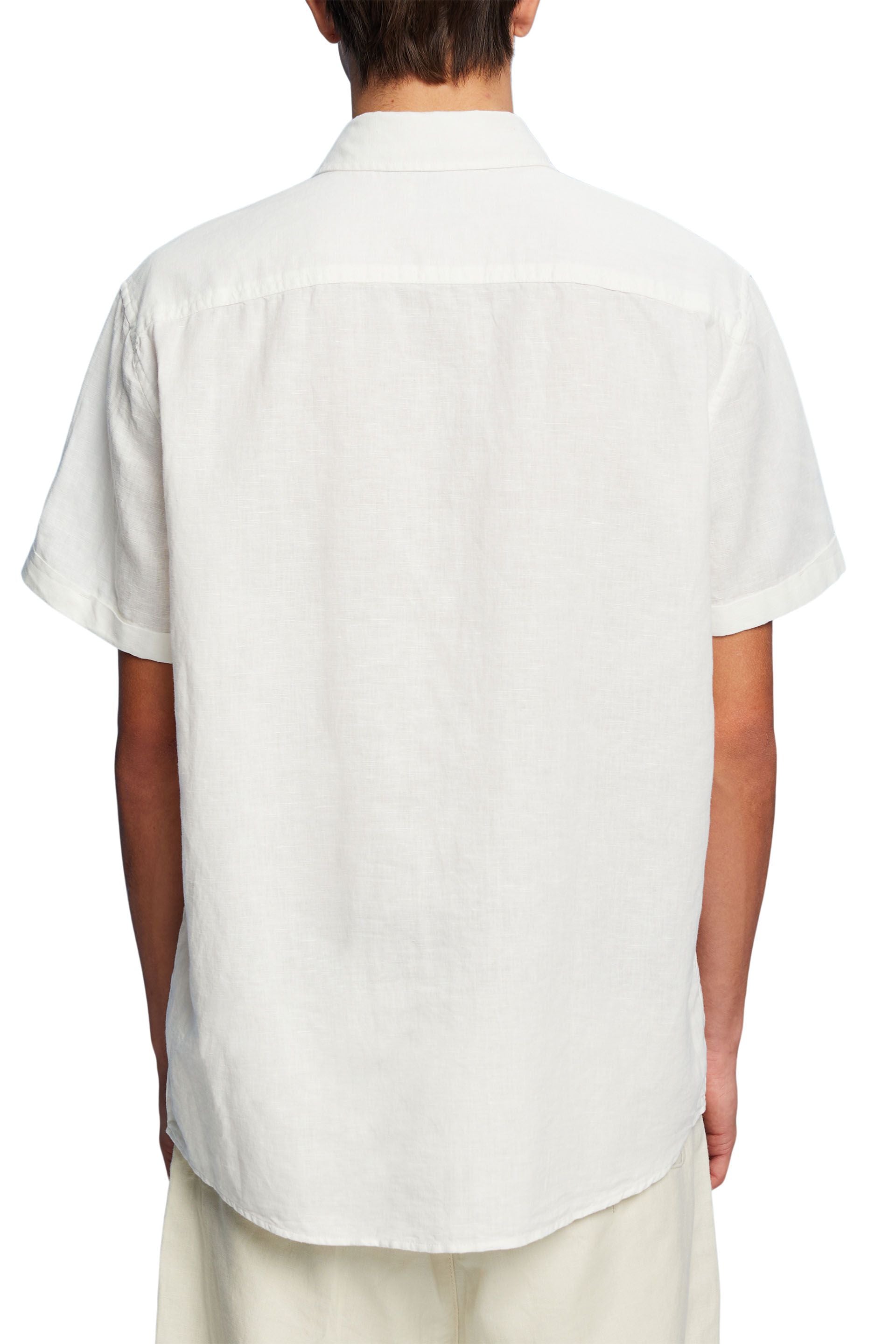Esprit Herren Hemd Regular Fit Knopfleiste Leinen Baumwolle