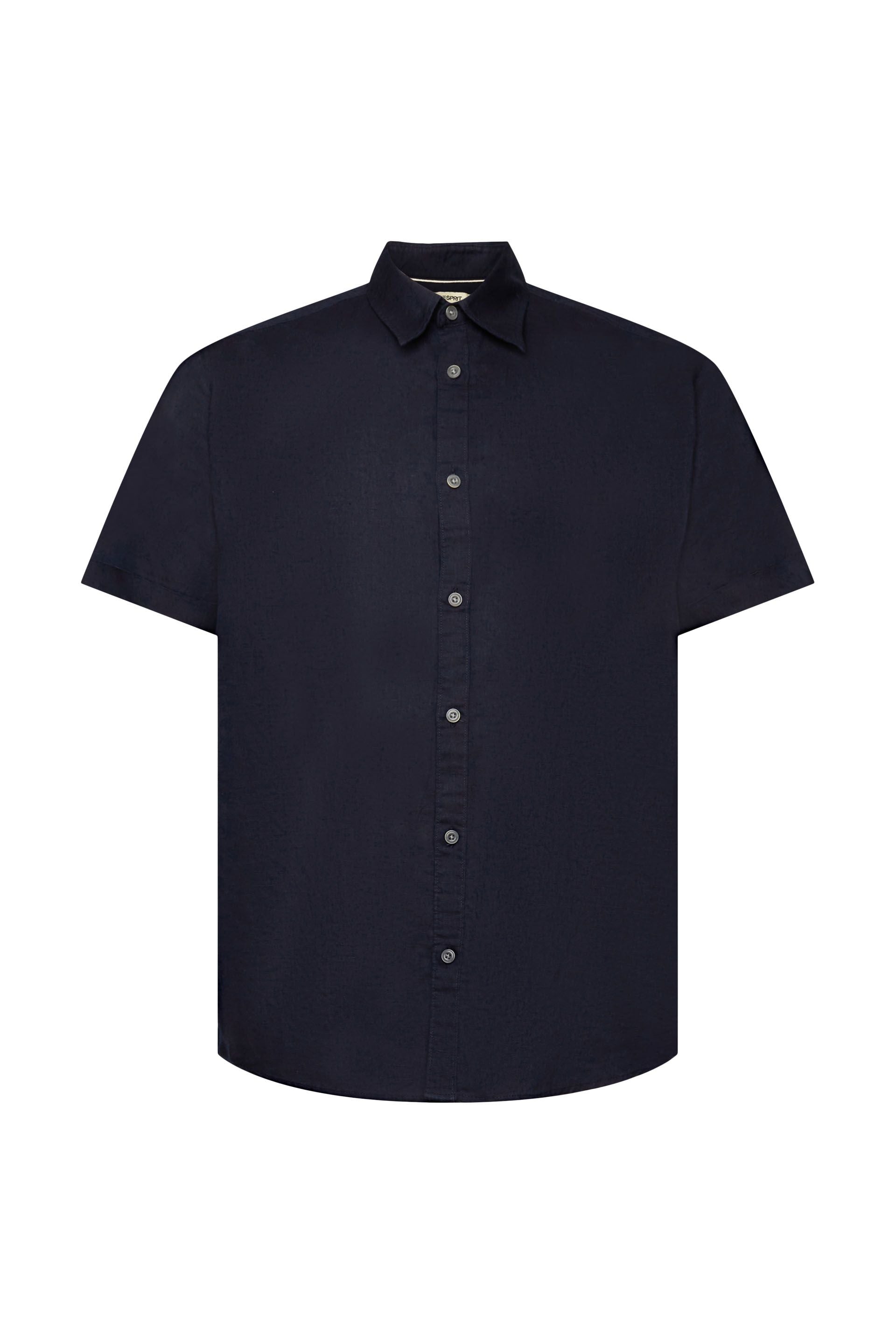 Esprit Herren Hemd Regular Fit Knopfleiste Leinen Baumwolle