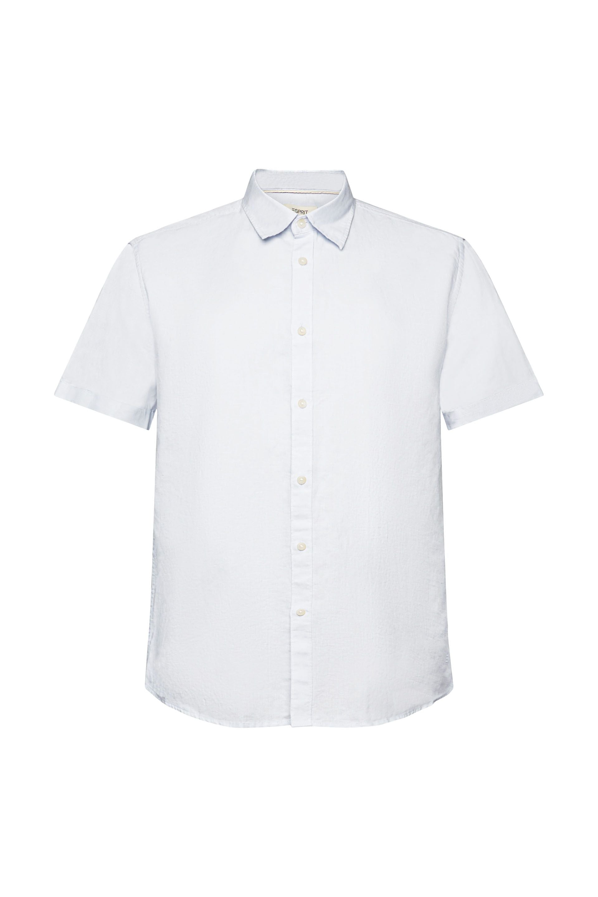 Esprit Herren Hemd Regular Fit Knopfleiste Leinen Baumwolle