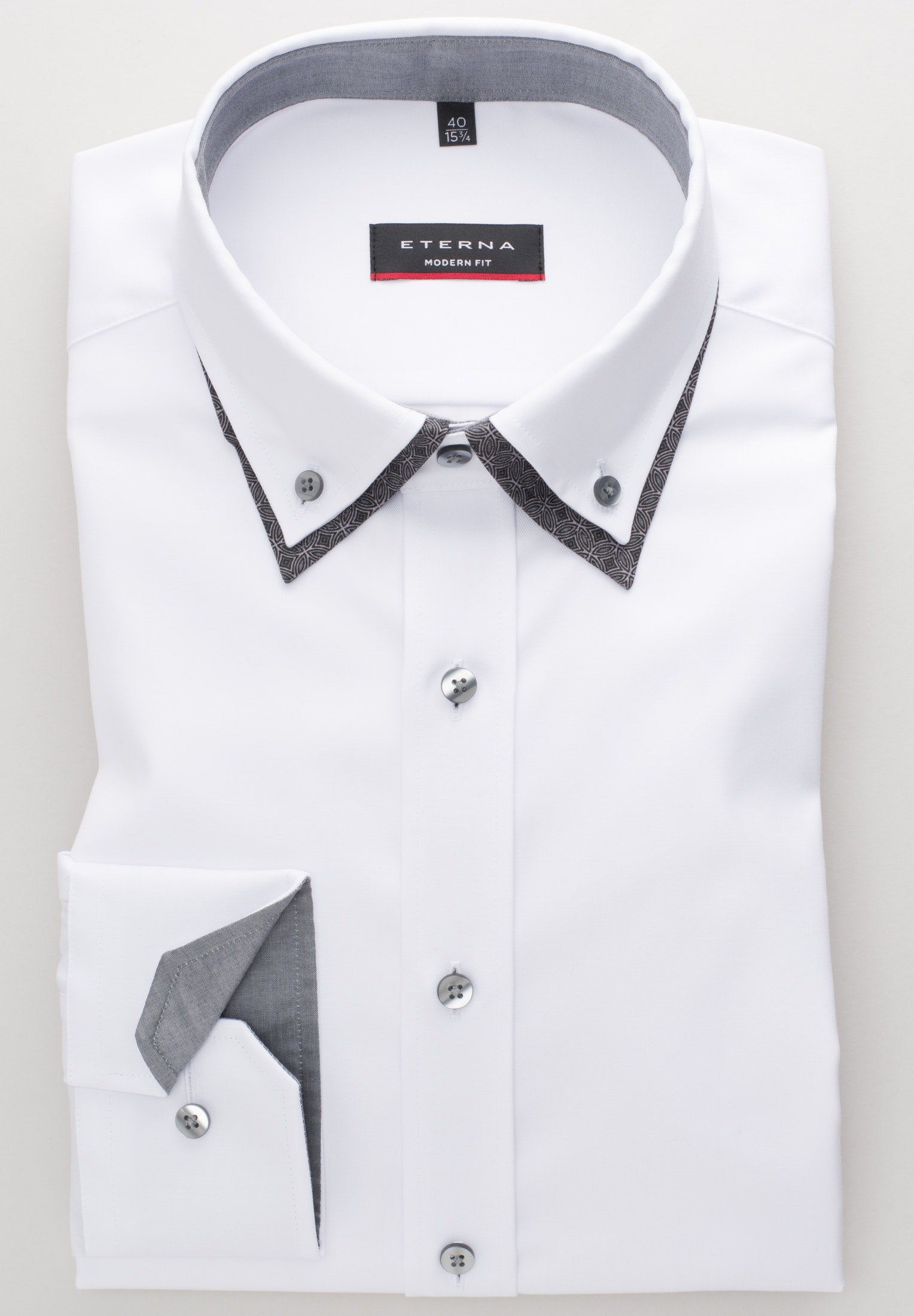 XYZ Hemd Herren Sportiv Elegant Kontrasteinsätze