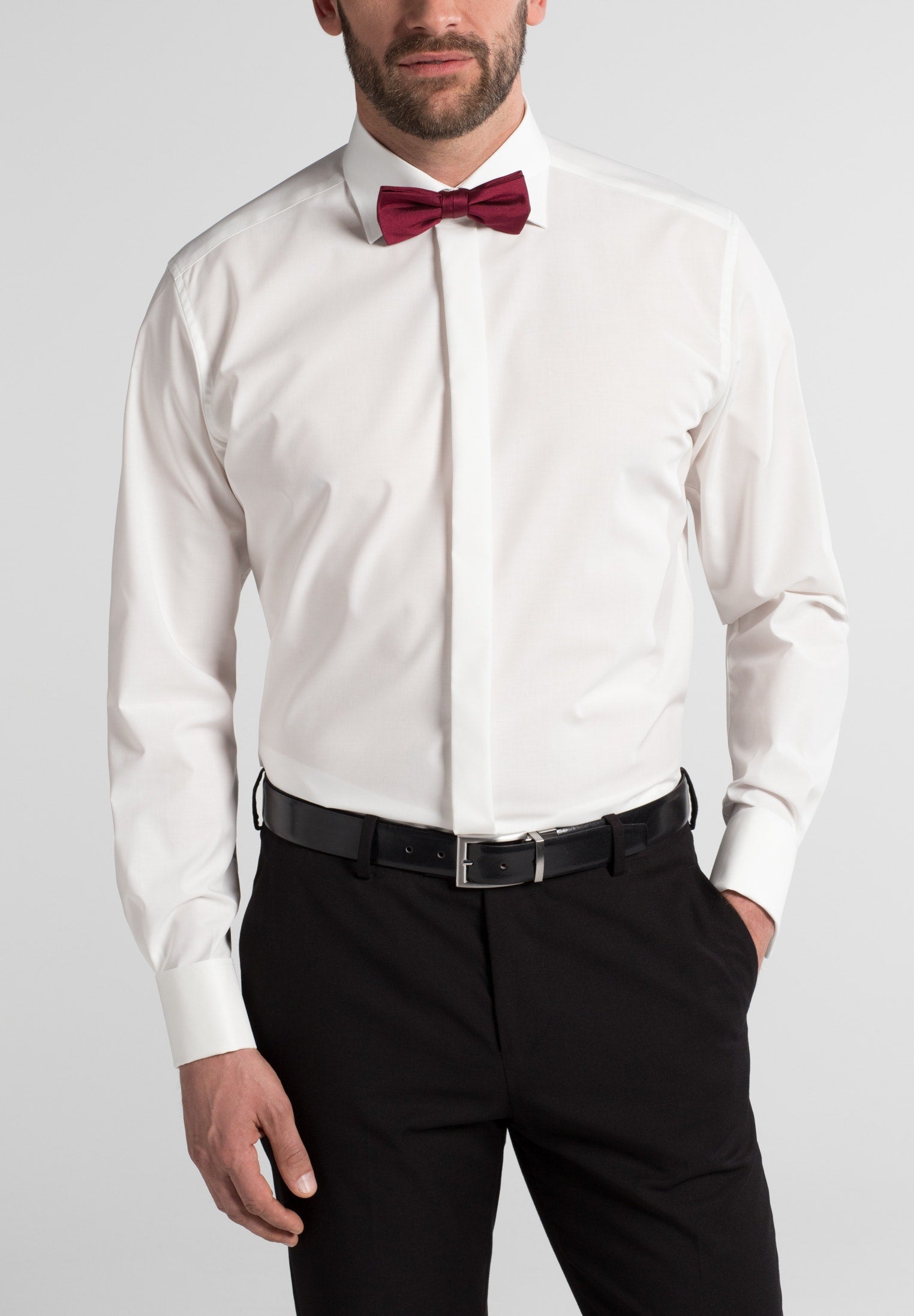 FineLife Gala-Hemd Herren Umschlagmanschette bügelfrei