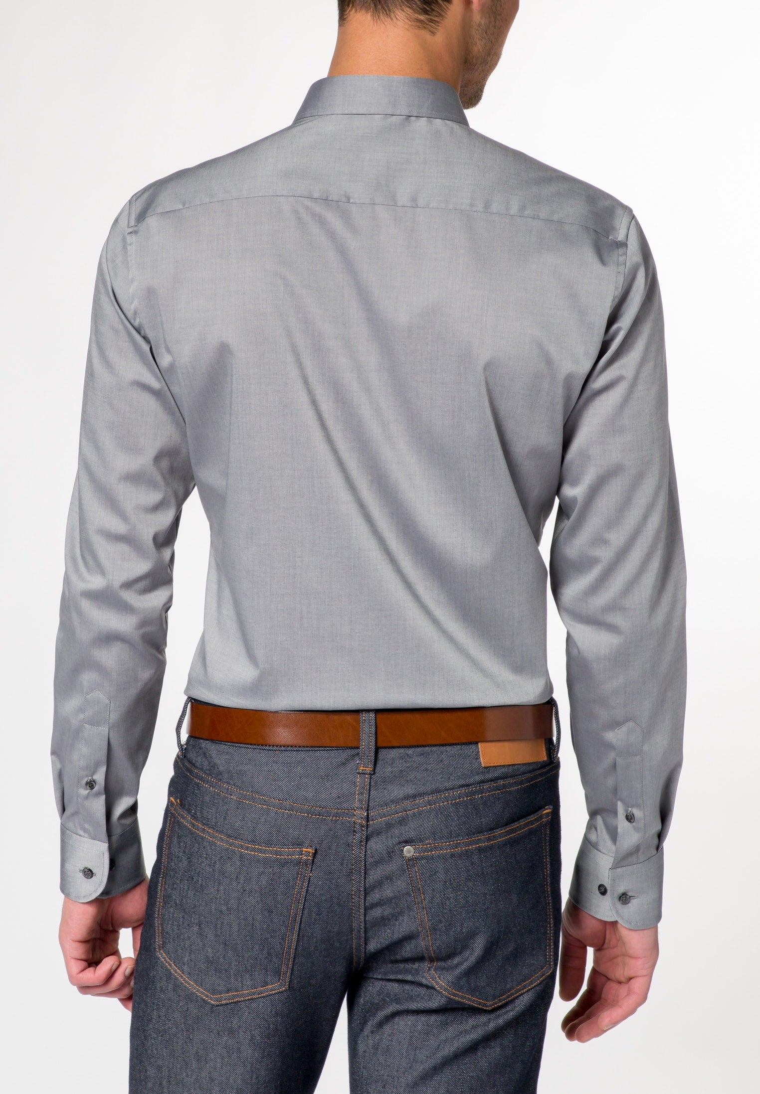 FashionX Stretch-Hemd Herren körperbetont Classic Kent-Kragen