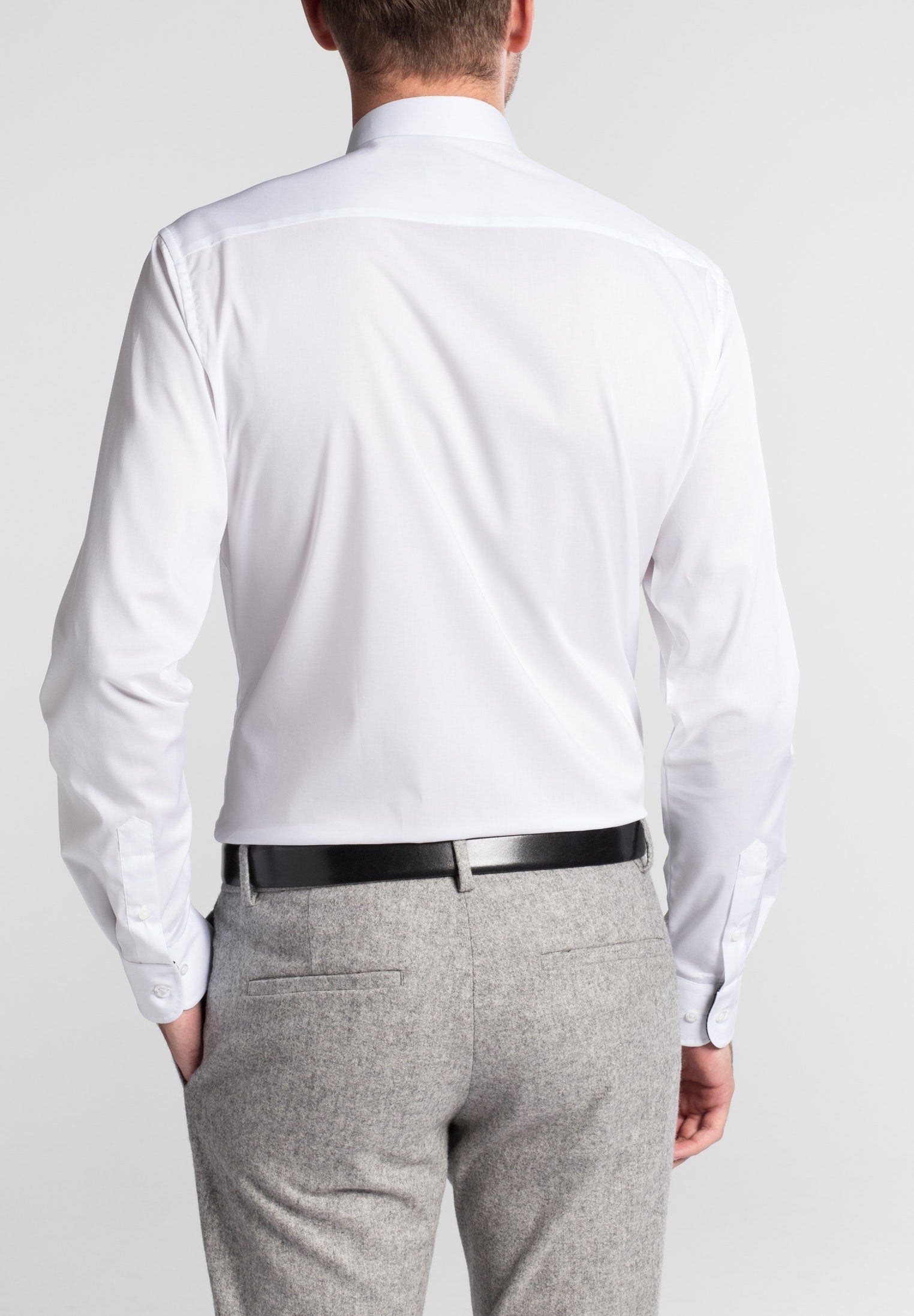 Fashionista Langarmhemd Herren Eleganz ohne Brusttasche