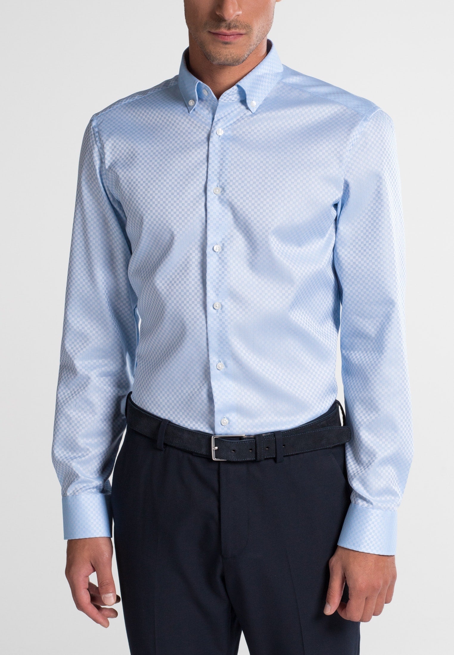 XYZ Twill-Hemd Herren Slim Fit bügelfrei Stretch