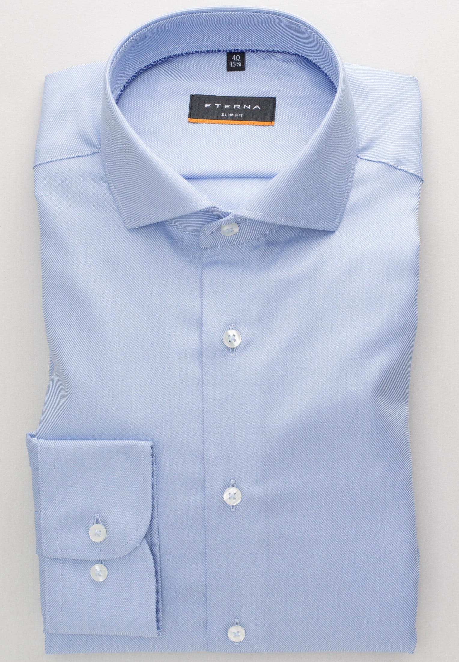 ETERNA Slim Fit Langarmhemd Herren Strukturiert Bügelfrei