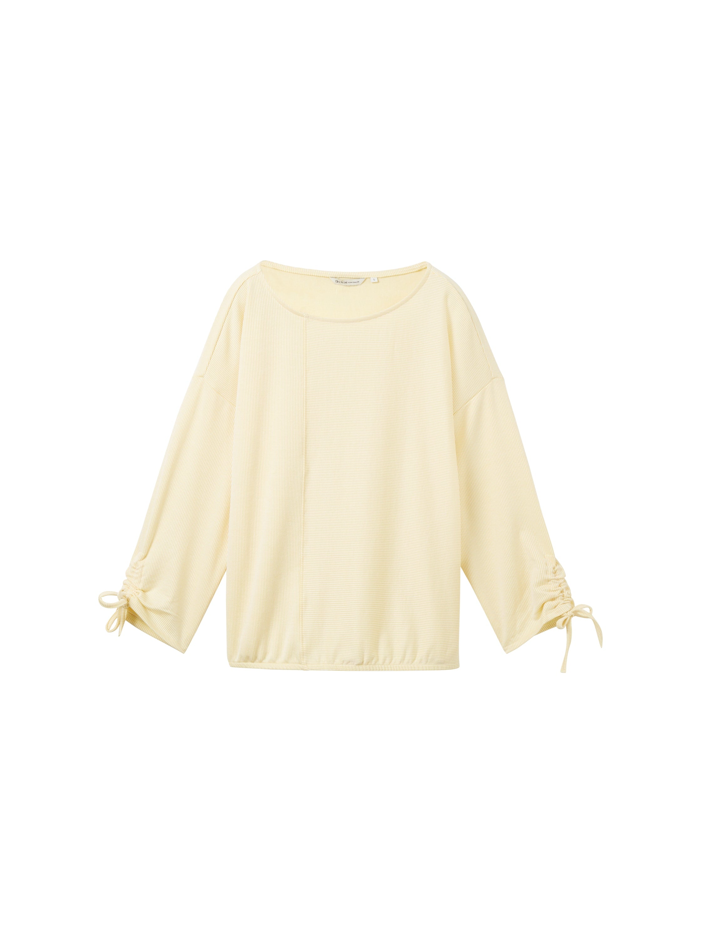 Tom Tailor Denim Blusenshirt für Damen mit 7/8 Arm und gestreiftem Design