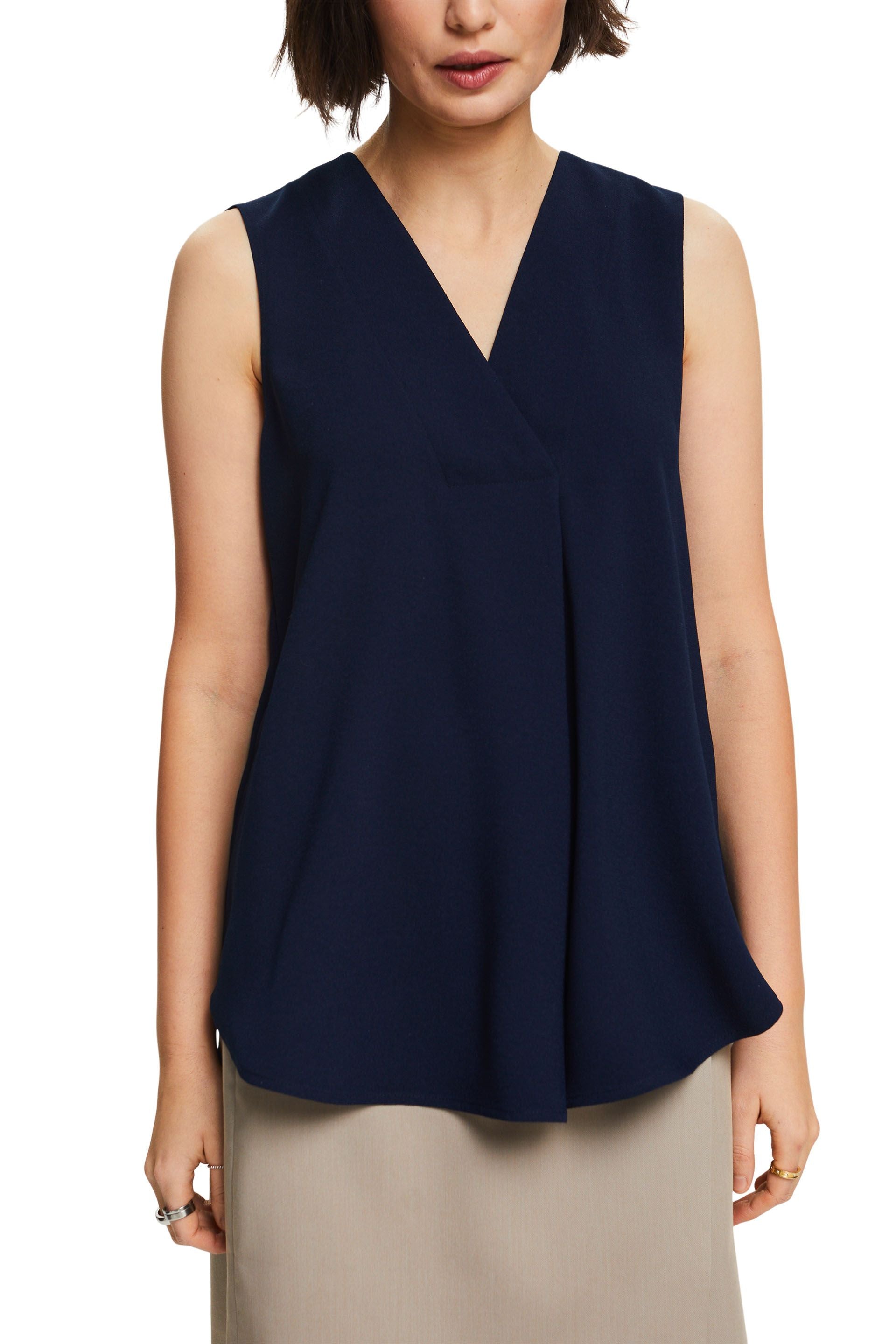 Esprit Blusentop Damen Leichter Webstoff Ärmellos