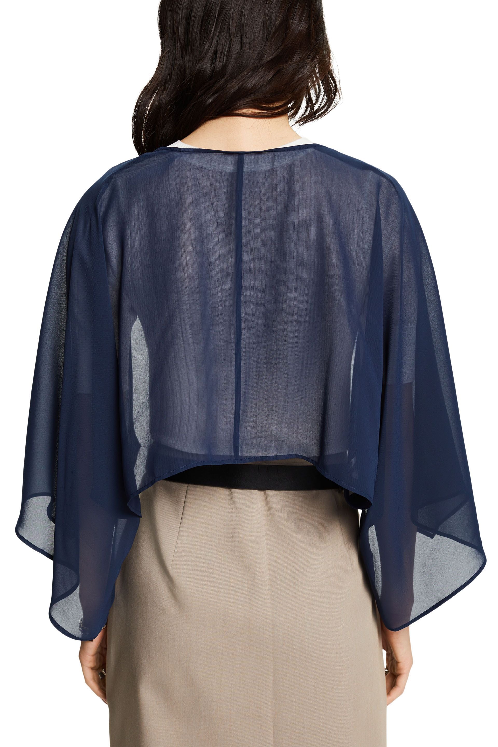 Esprit Damen Bluse Oversize Crop Top Luftig Leicht