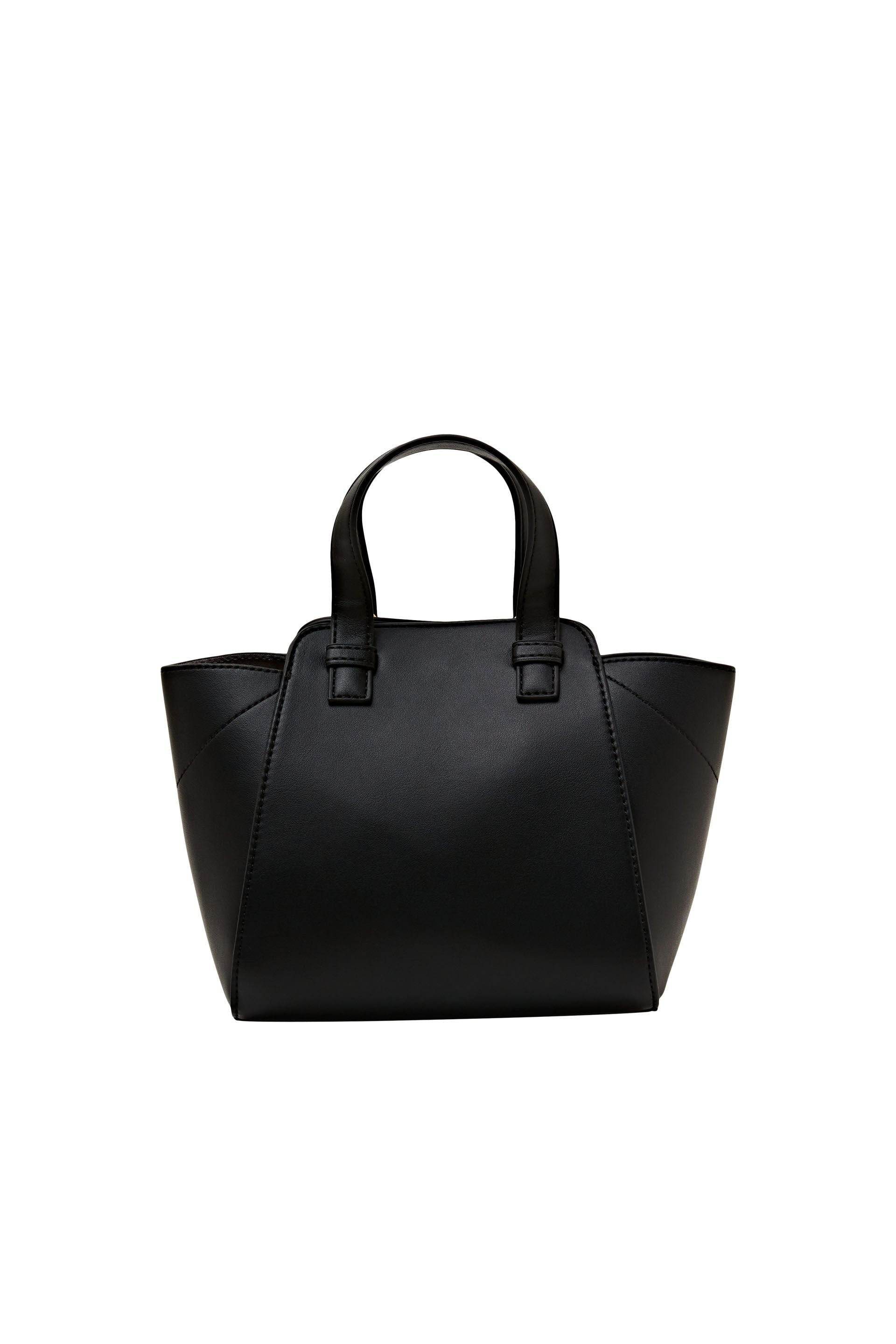 ESPRIT Damen Handtasche Lederimitat Logoprägung Schulterriemen