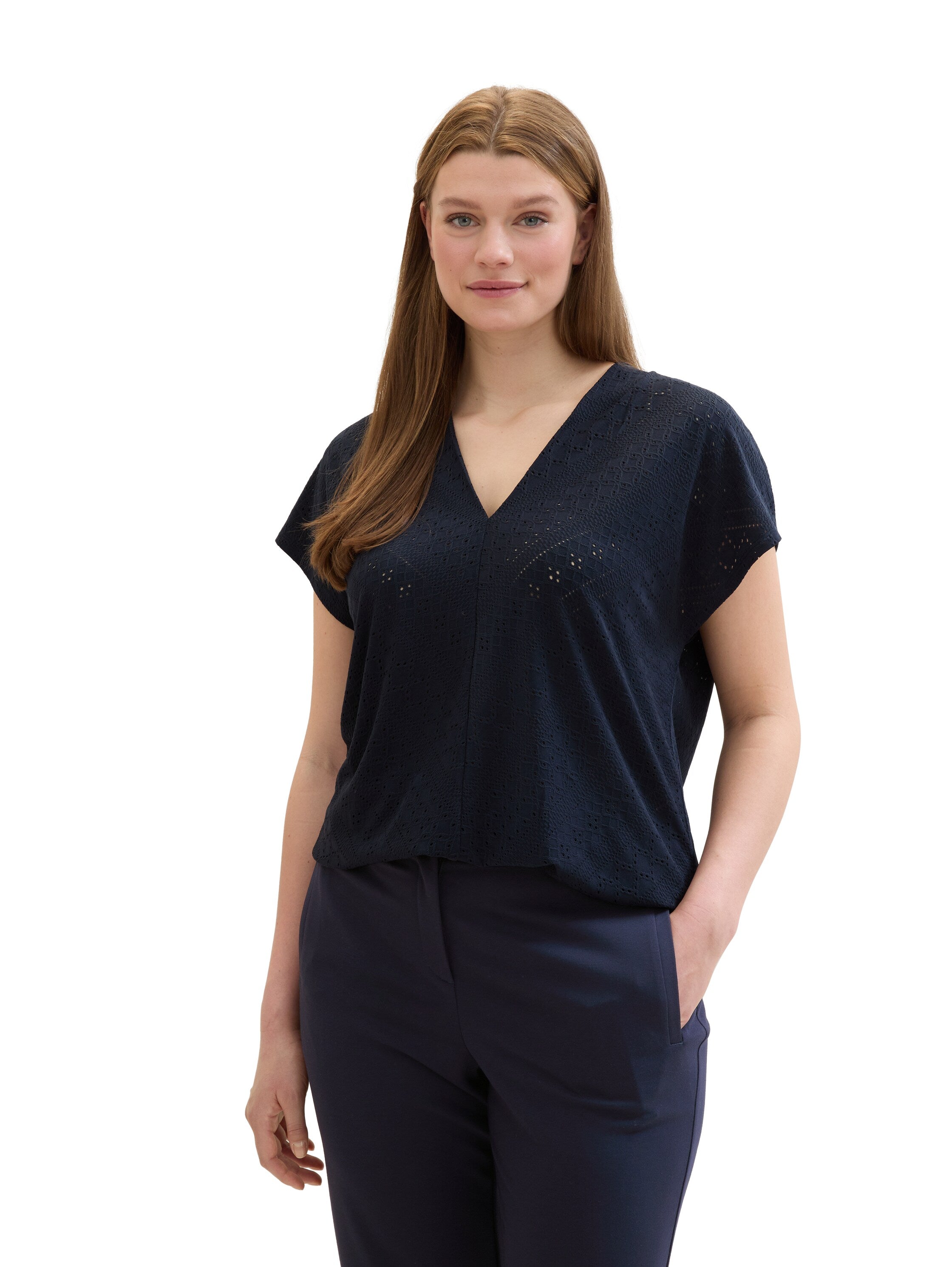 Tom Tailor Denim Male Regular Fit Erwachsene T-Shirt Polyester Elasthan