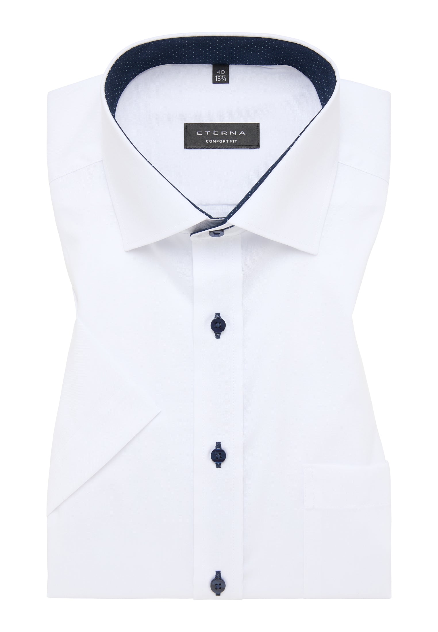 Zeitloser Stil Herren Kurzarmhemd Gala-Kent-Kragen bügelfrei