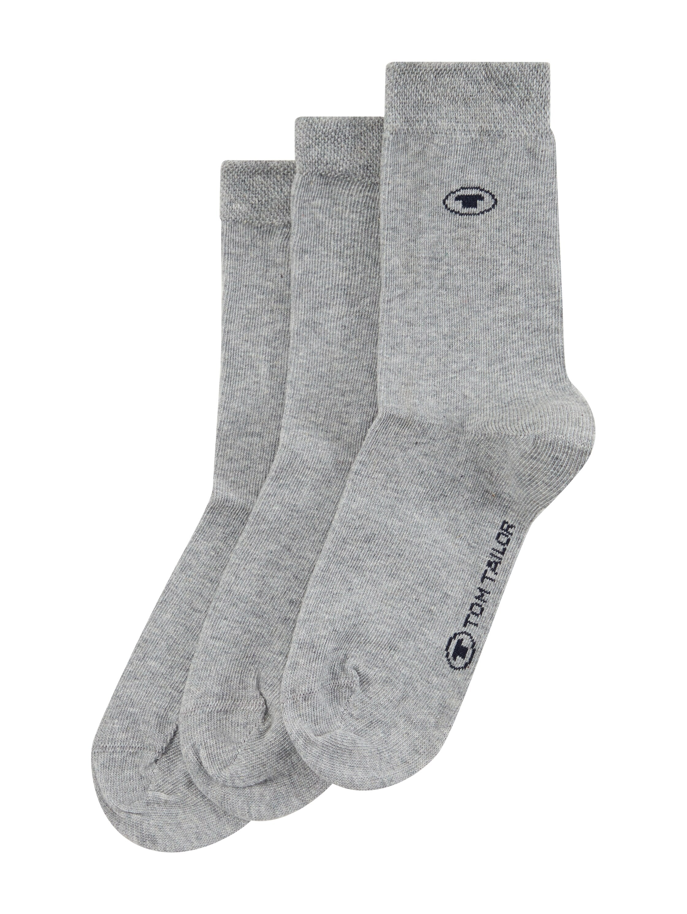 TOM TAILOR Socken im Dreierpack Unisex mit Elastik-Bund